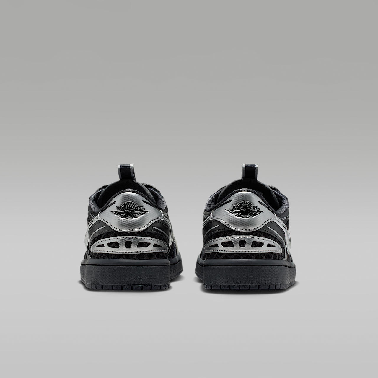 Nike Air Jordan 1 Low sneaker Zwart/Wit/Anthracite/Metallic Silver