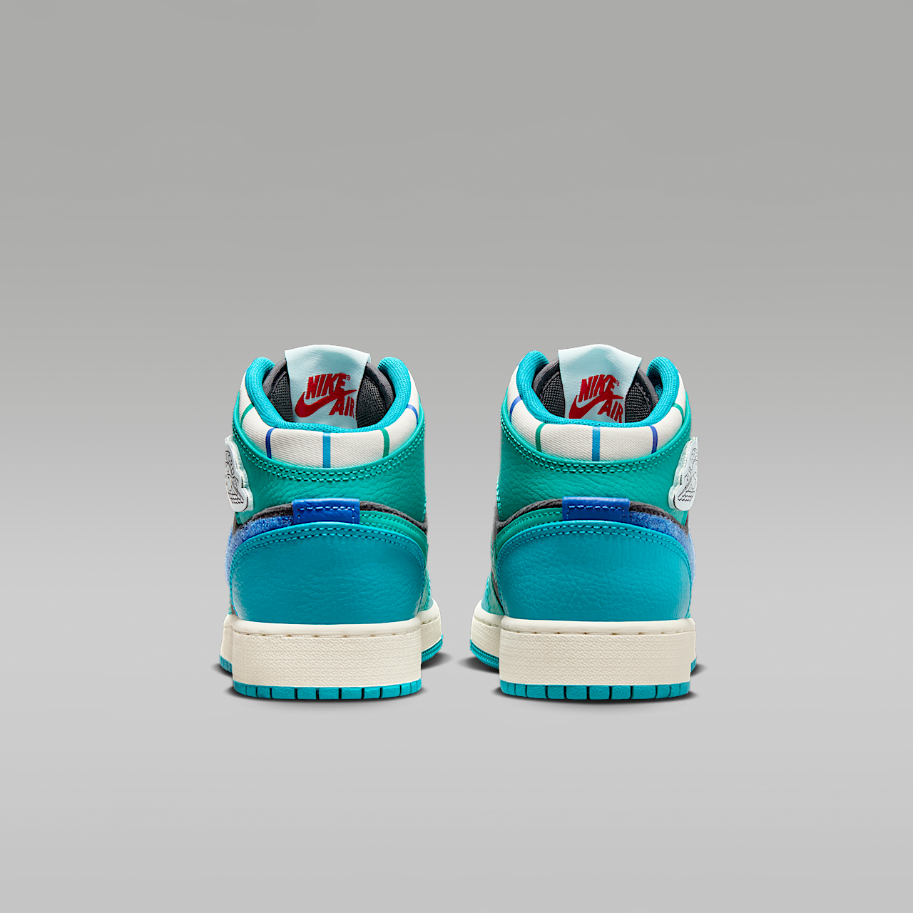 Nike Air Jordan 1 Mid sneaker Anthracite/Aquatone/New Emerald/Glacier Blue