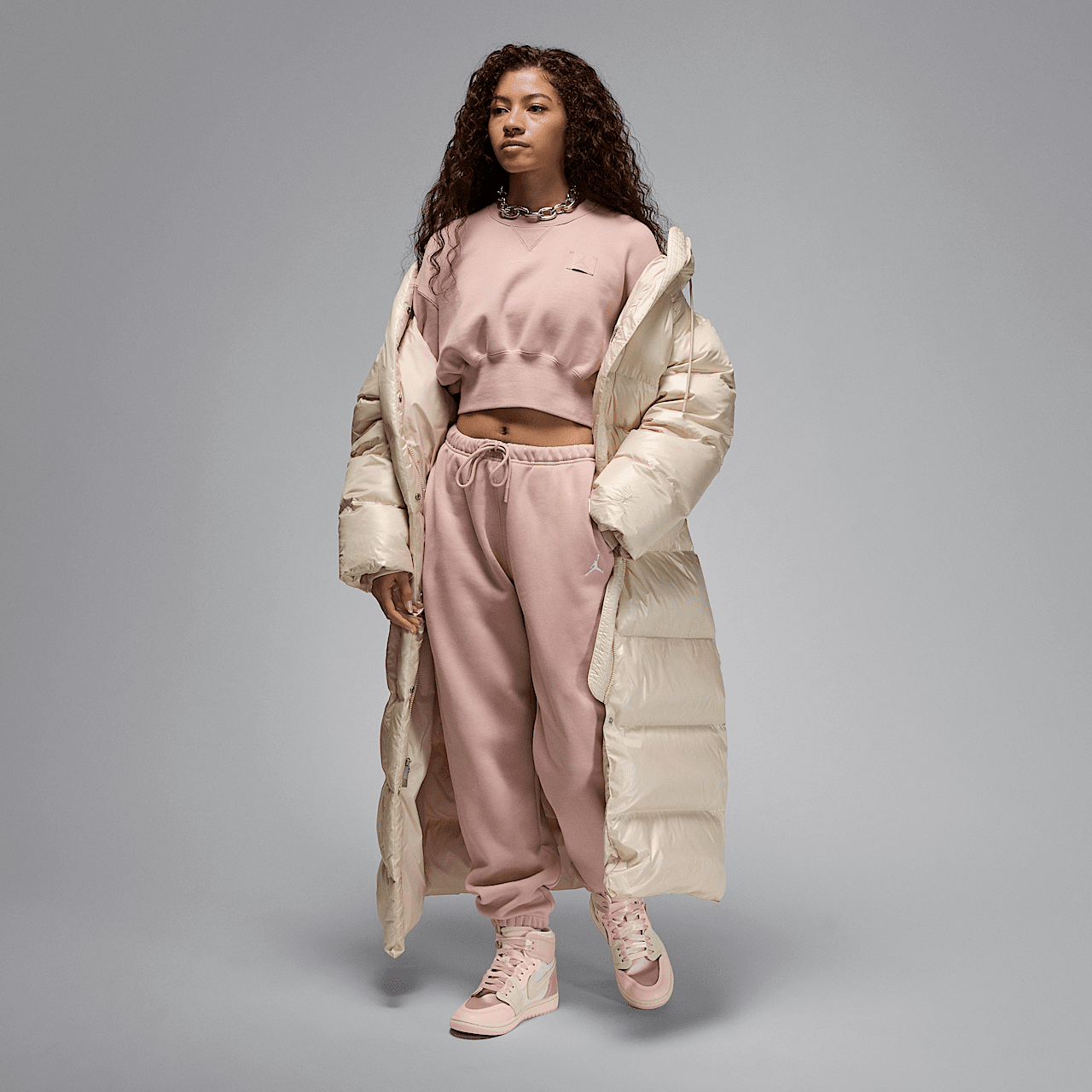 Nike Air Jordan 1 High sneaker Pink Oxford/Atmosphere/Phantom/Legend Light Brown