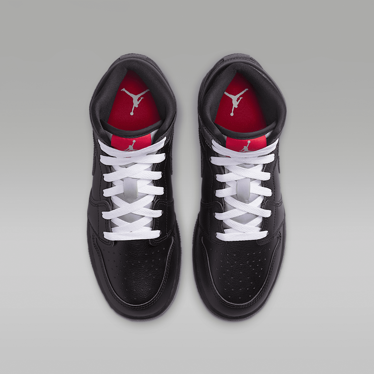 Nike Air Jordan 1 Mid sneaker Zwart/Wit/Wolf Grey/Zwart