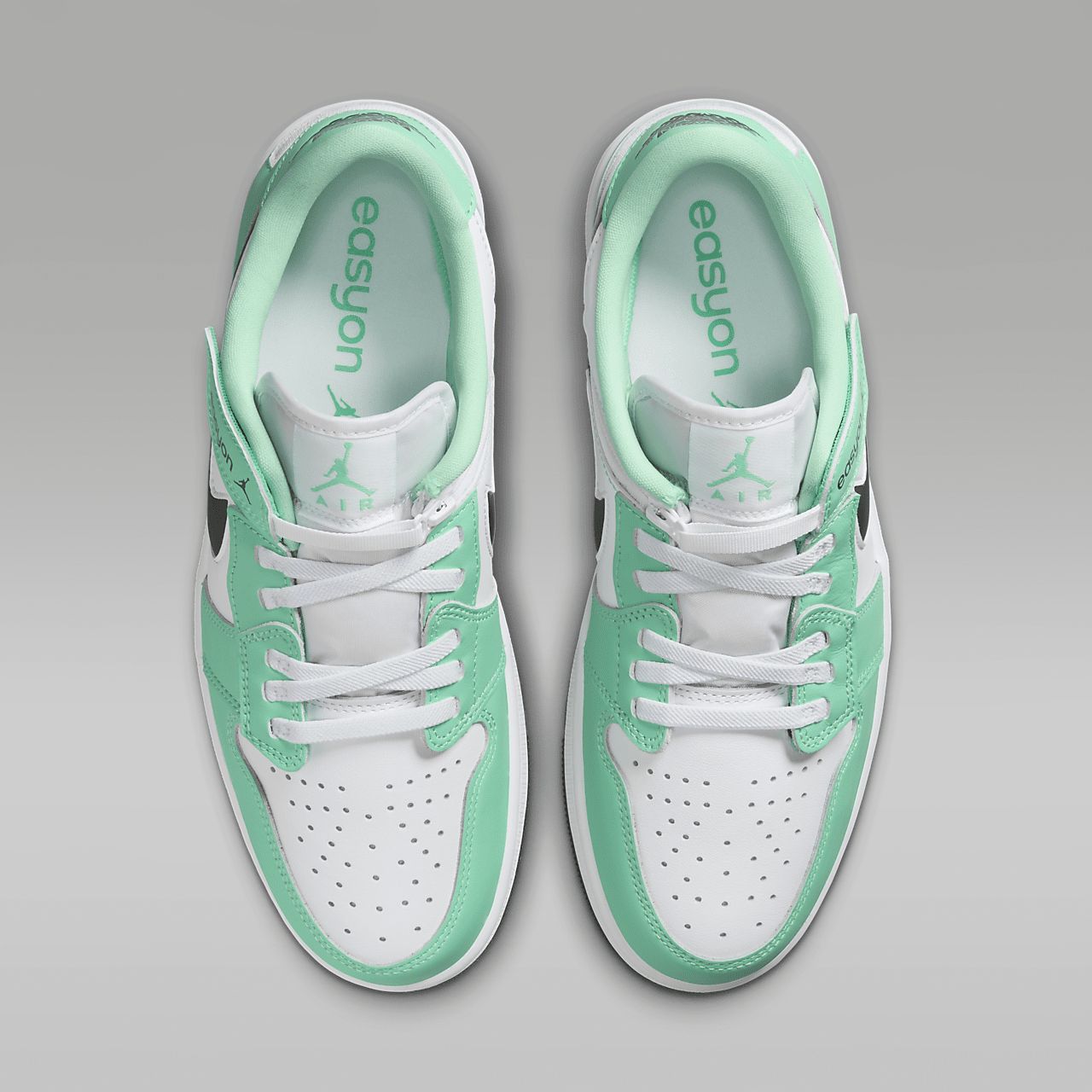 Nike Air Jordan 1 Low sneaker Wit/Green Glow/Zwart