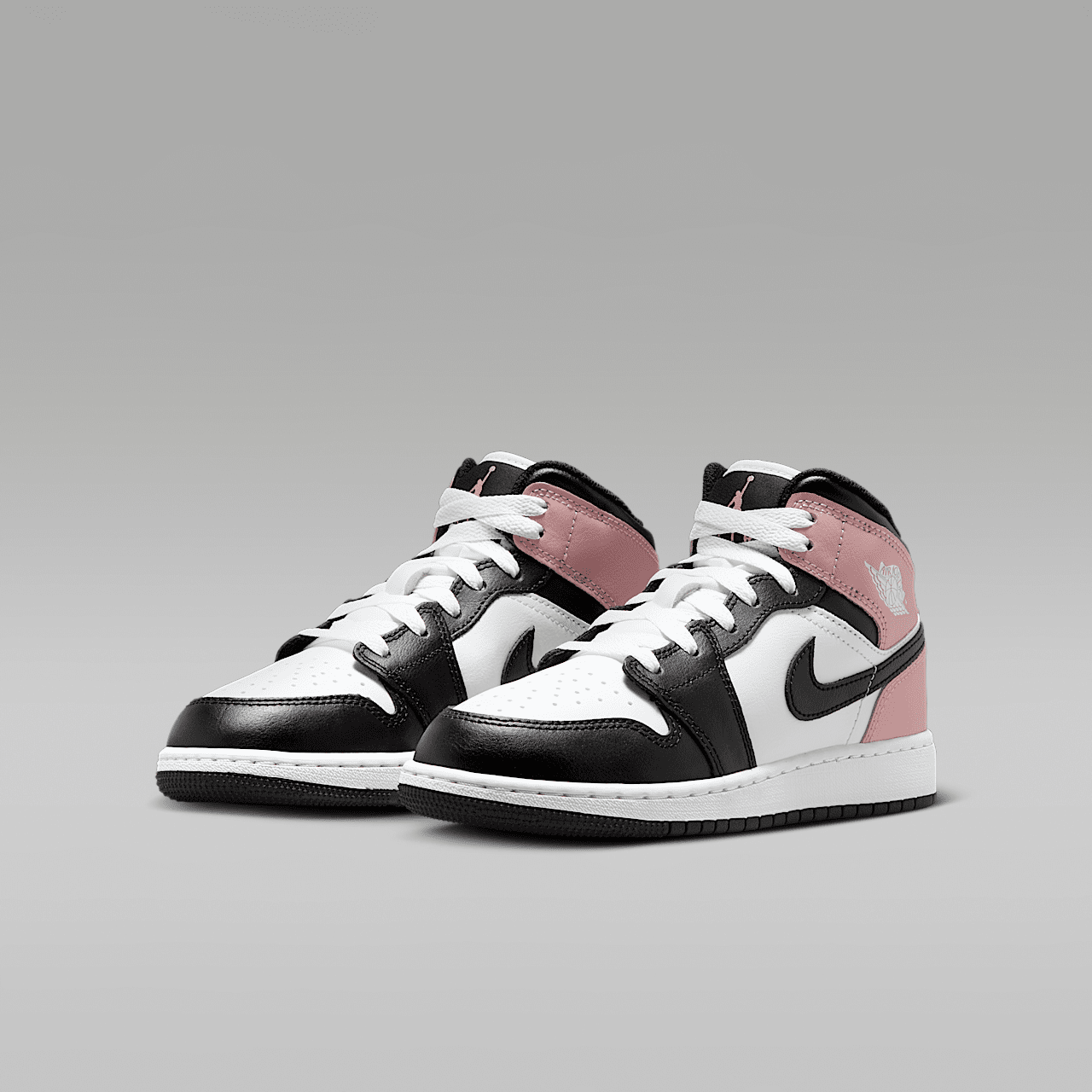 Nike Air Jordan 1 Mid sneaker Wit/Rust Pink/Zwart