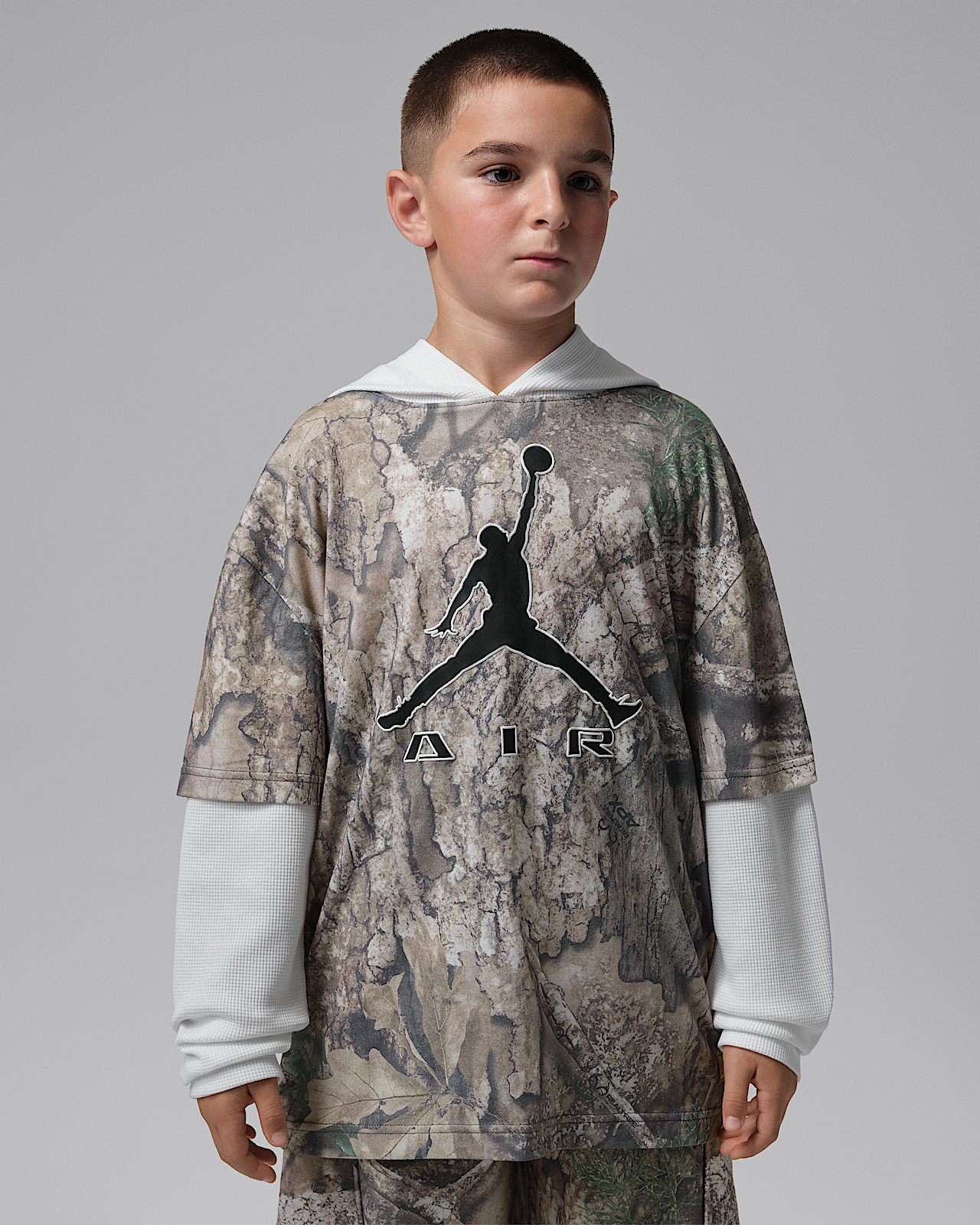 Детские  Jordan Big Kids' Brooklyn Waffle Long-Sleeve Top
