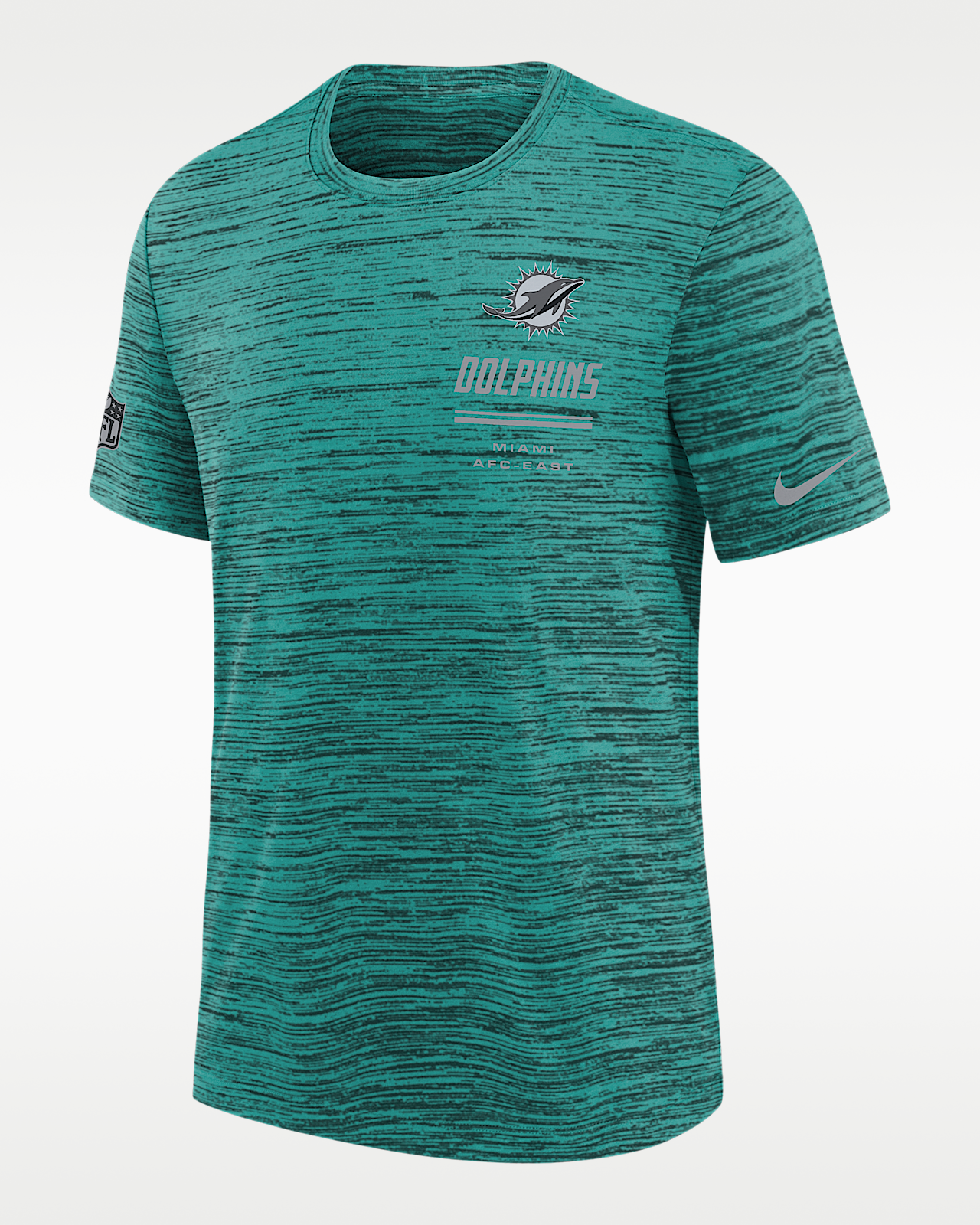 Детская футболка Miami Dolphins Sideline Team Issue Velocity Big Kids' Nike Dri-FIT NFL