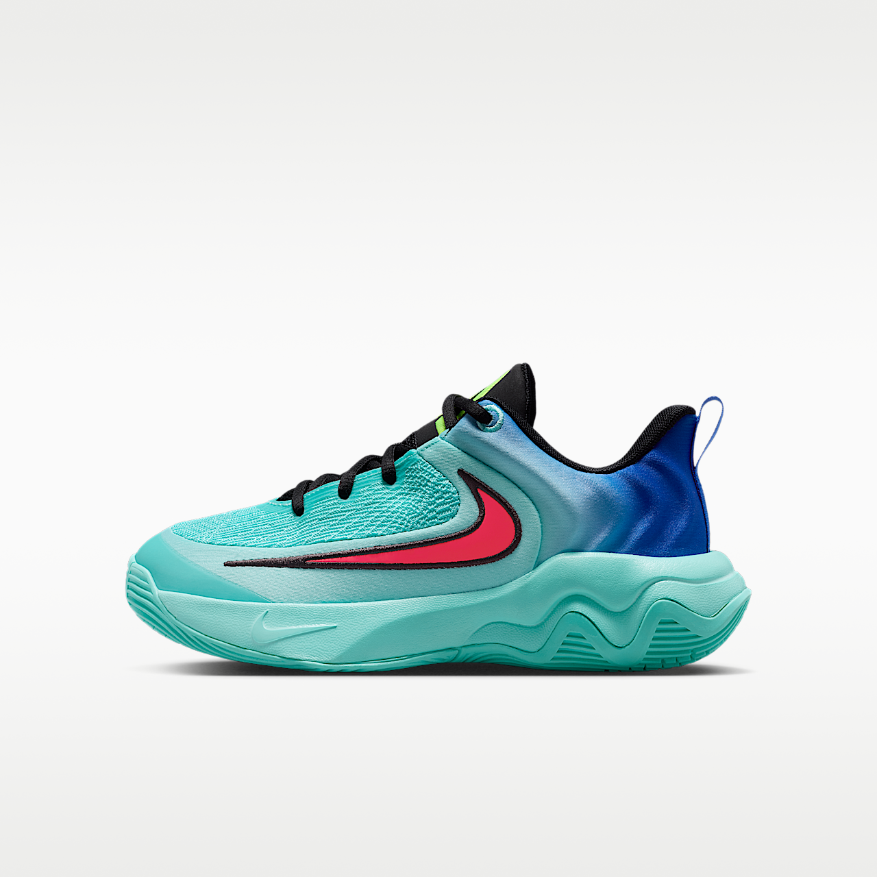 Nike  sneaker Light Aqua/Zwart/Racer Blue/Bright Crimson