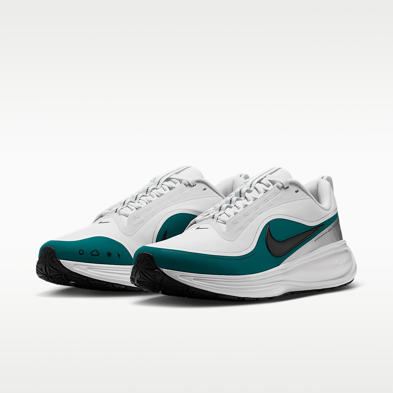 Nike  sneaker Off White/Bright Spruce/Metallic Silver/Zwart