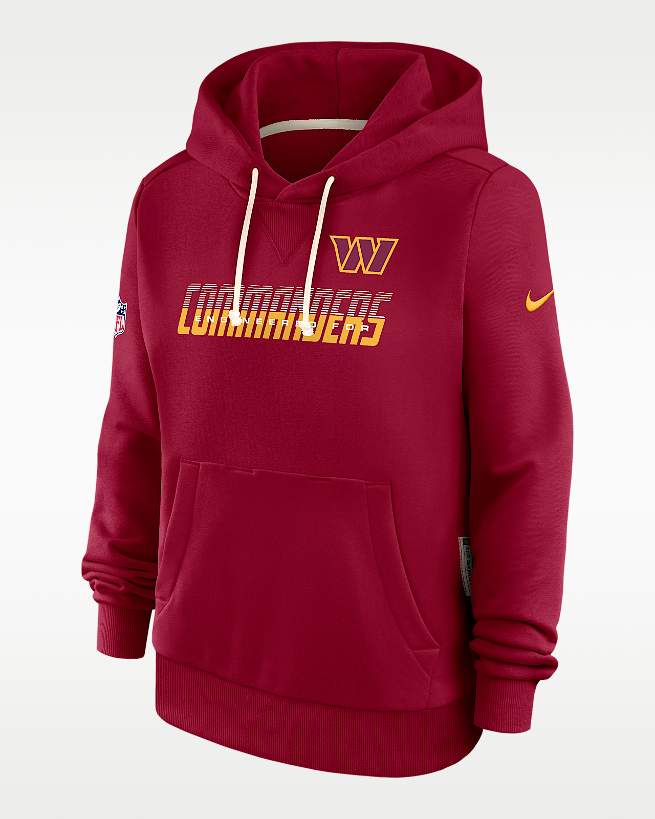 Женское худи Washington Commanders Sideline Standard Issue Nike Dri-FIT NFL Pullover Hoodie