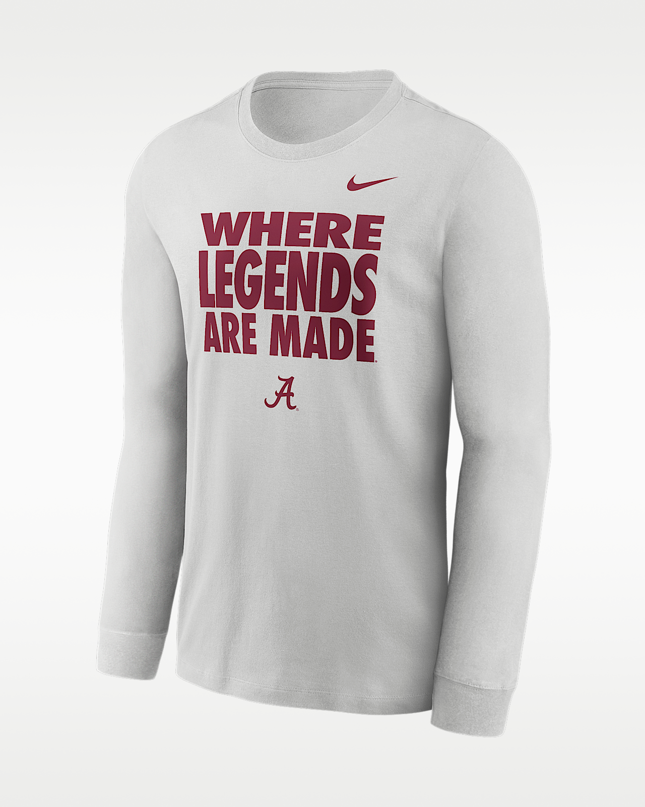 Мужская футболка Alabama Sideline Slogan Nike Dri-FIT College Long-Sleeve