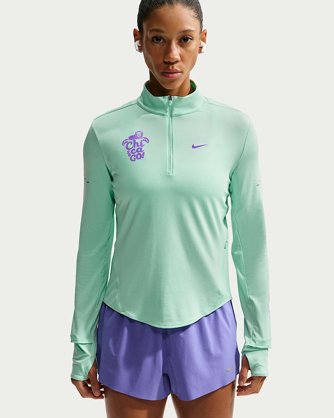 Женские  Nike Swift Dri-FIT UV Protection 1/2-Zip Top для бега