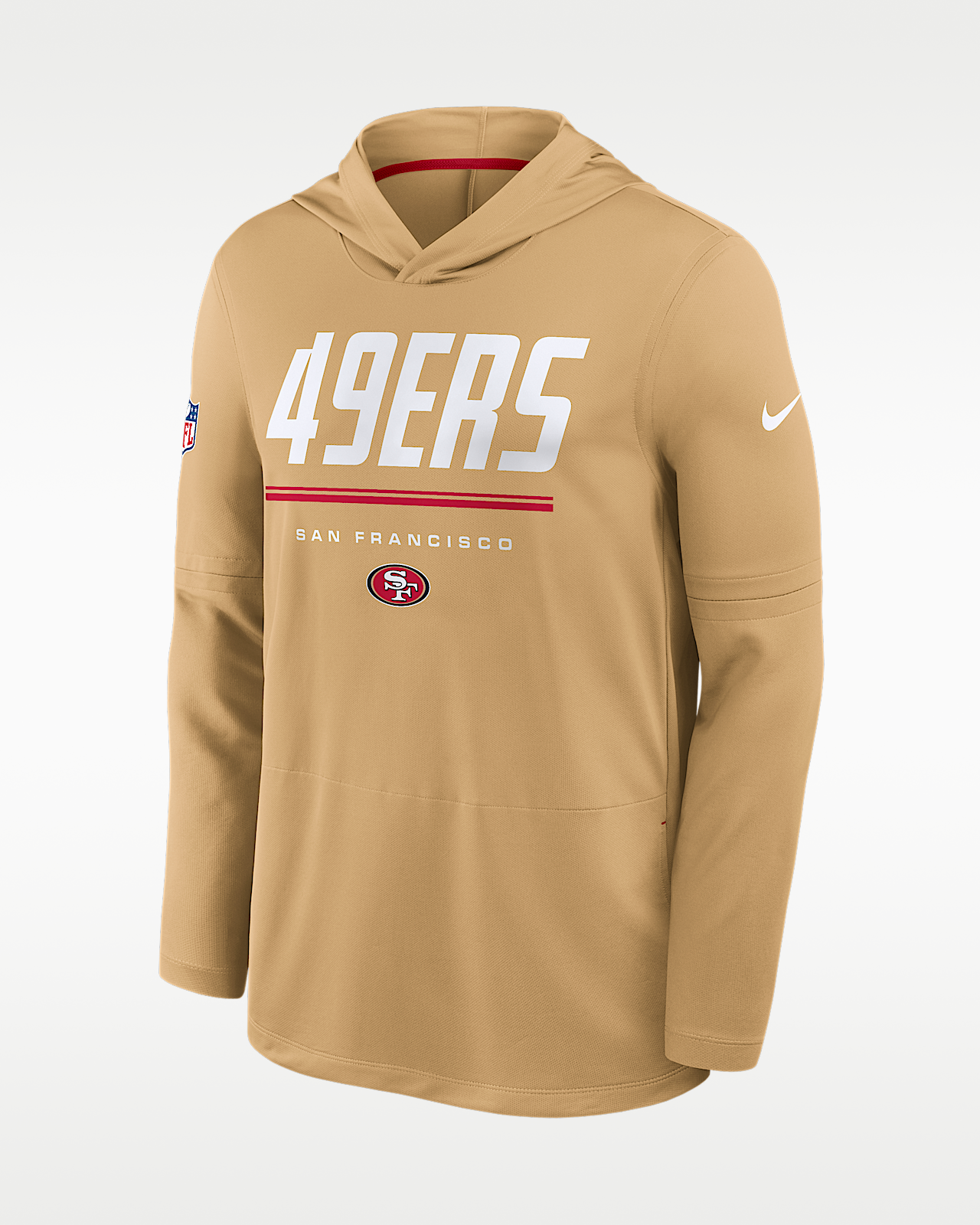 Мужские  San Francisco 49ers Sideline Nike Dri-FIT NFL Long-Sleeve Hooded Top
