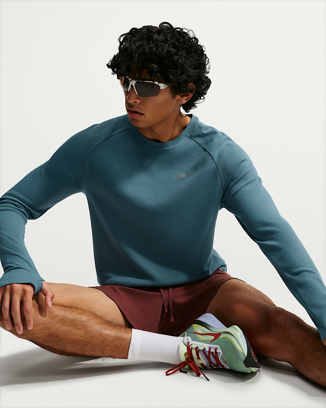 Мужские  Nike Stride Dri-FIT Waffle Crew для бега