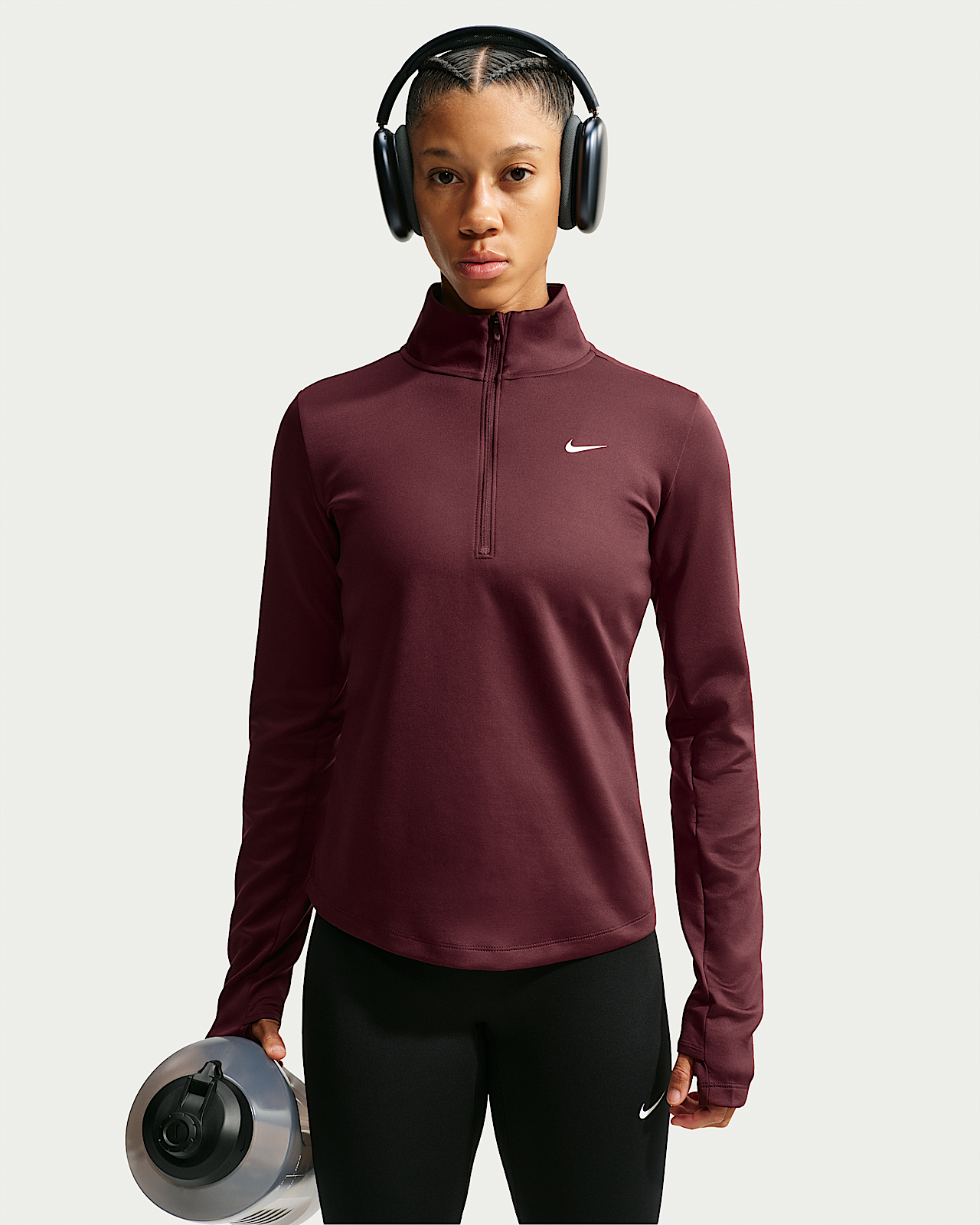 Женские  Nike One Therma-FIT 1/2-Zip Mid Layer