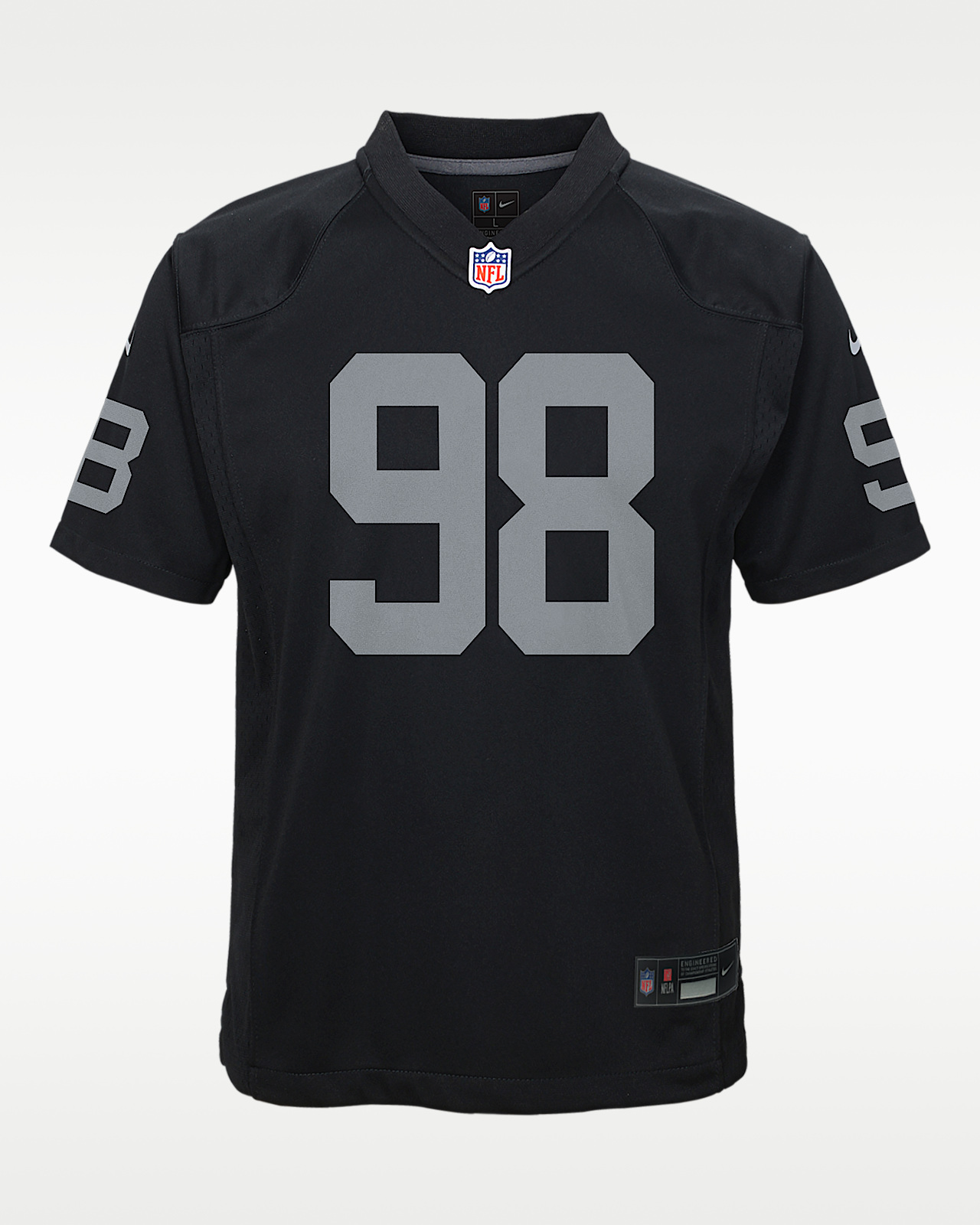 Детские джерси Maxx Crosby Las Vegas Raiders 2024 Big Kids' Nike NFL Game Jersey