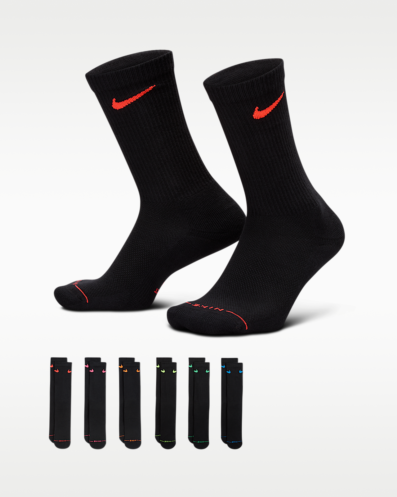 Unisex носки Nike Everyday Elevated Crew Socks (6 Pairs)
