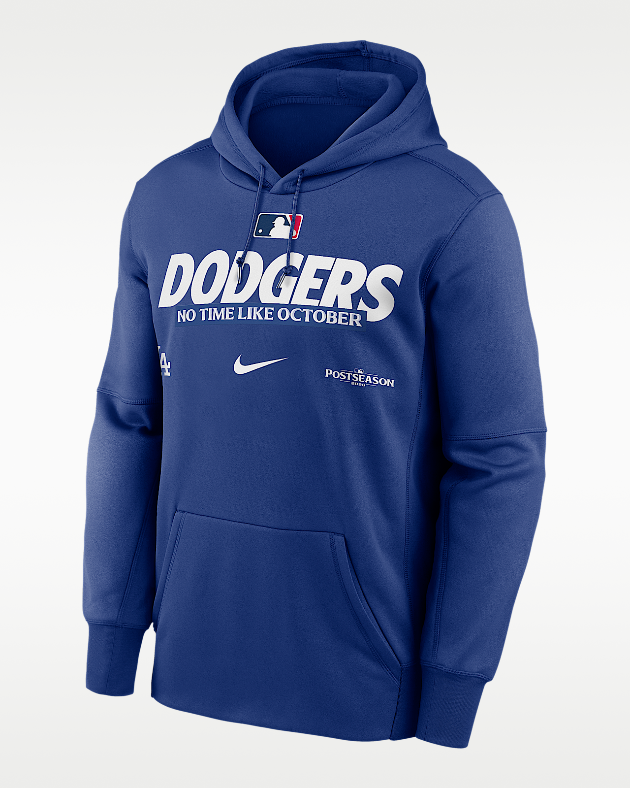 Мужское худи Los Angeles Dodgers 2026 Postseason Authentic Collection Nike Therma-FIT MLB Pullover Hoodie