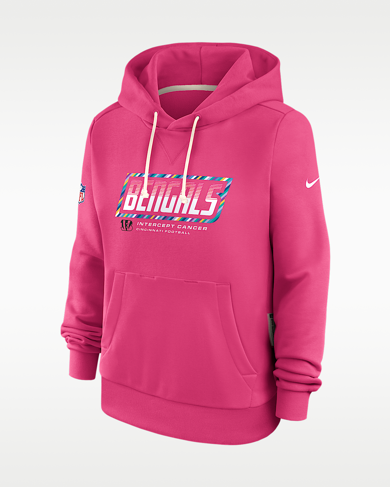 Женское худи Cincinnati Bengals Crucial Catch Standard Issue Nike Dri-FIT NFL Pullover Hoodie