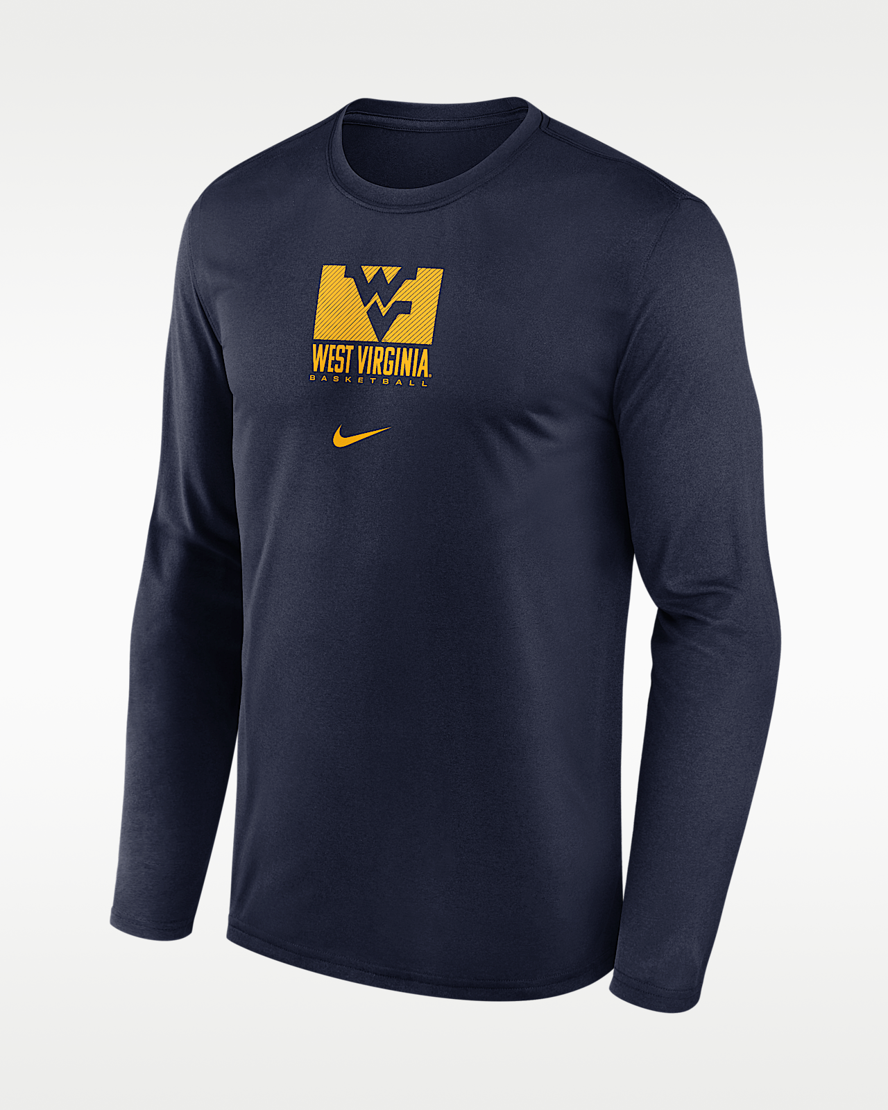 Мужская футболка West Virginia Courtside Nike Dri-FIT College Long-Sleeve