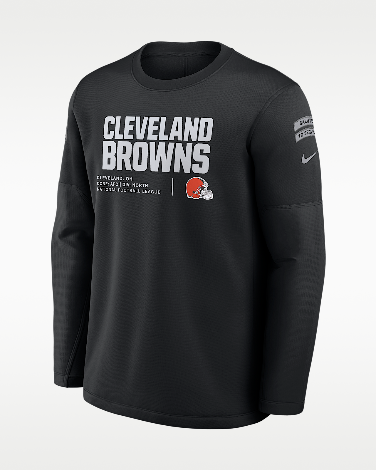 Мужские  Cleveland Browns Salute to Service Sideline Coaches Nike NFL Pullover Crew