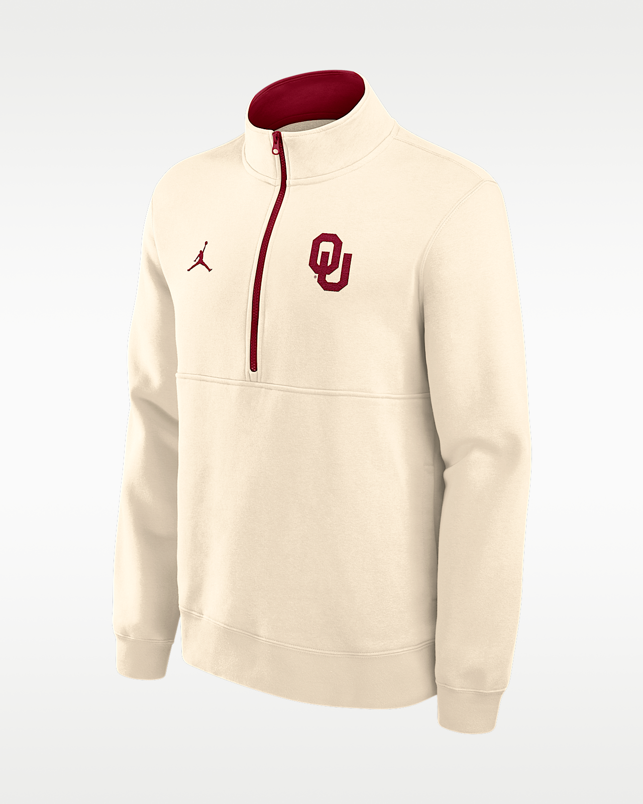 Мужские  Oklahoma Primetime Primary Logo Jordan Brand College 1/2-Zip Crew