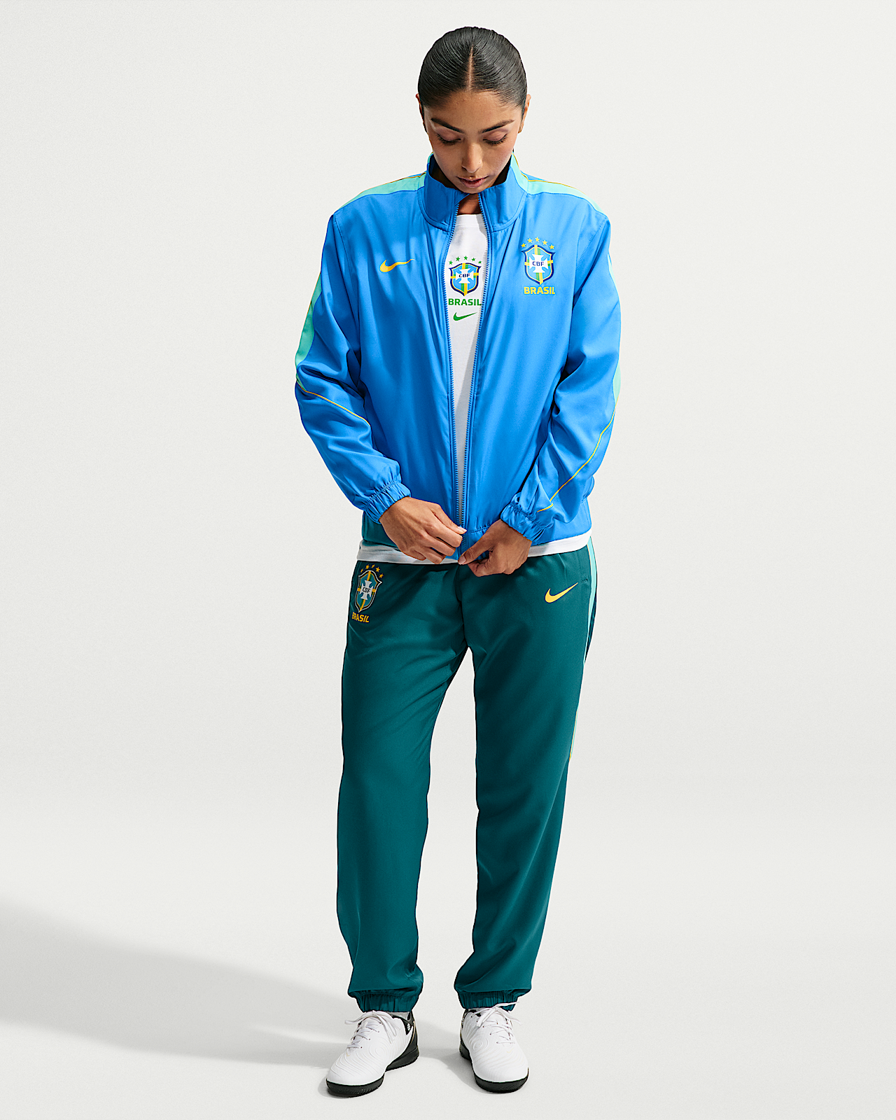 Женский спортивный костюм Brazil Strike Nike Dri-FIT Soccer Woven Tracksuit