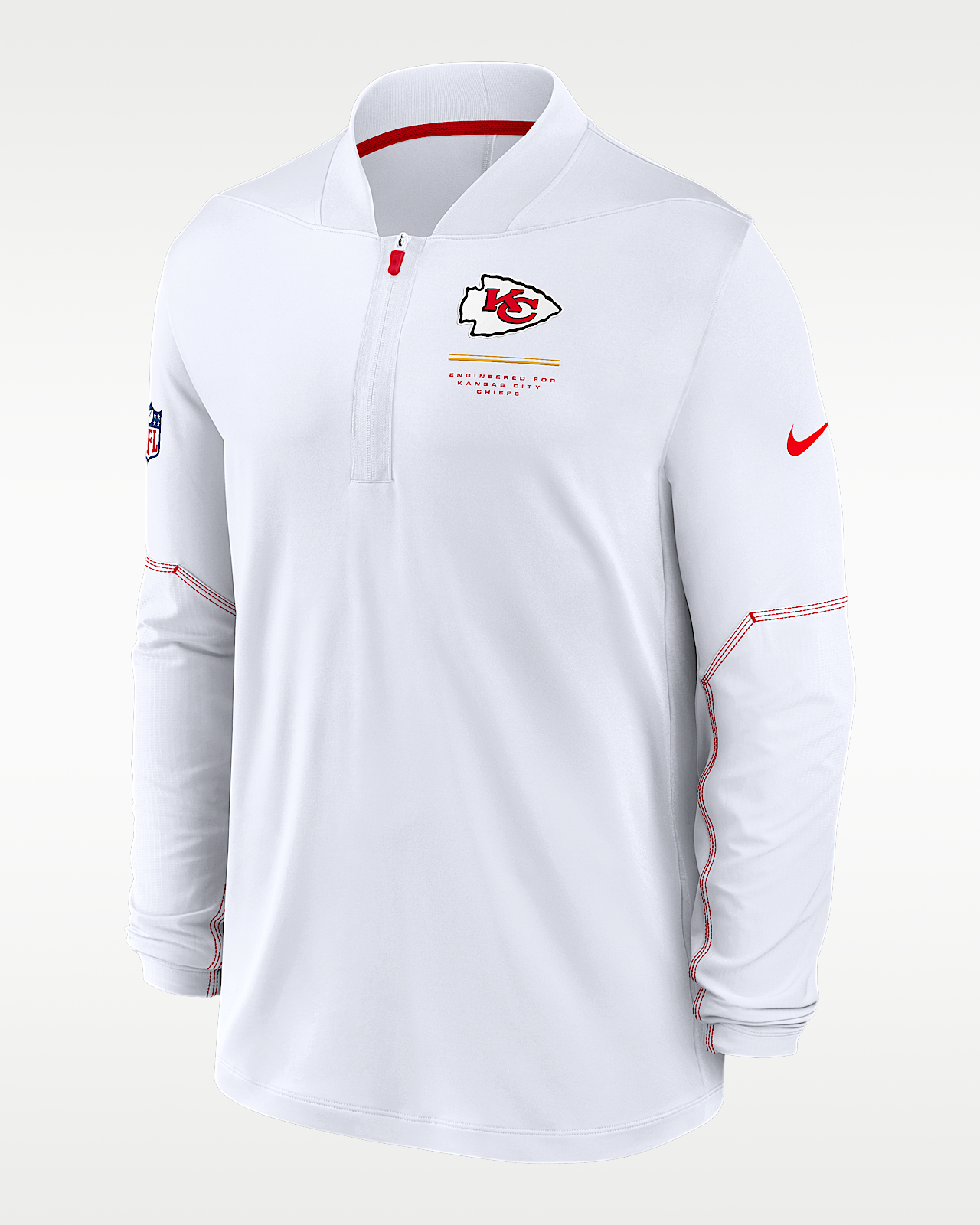 Мужские  Kansas City Chiefs Sideline Nike Dri-FIT NFL 1/2-Zip Top
