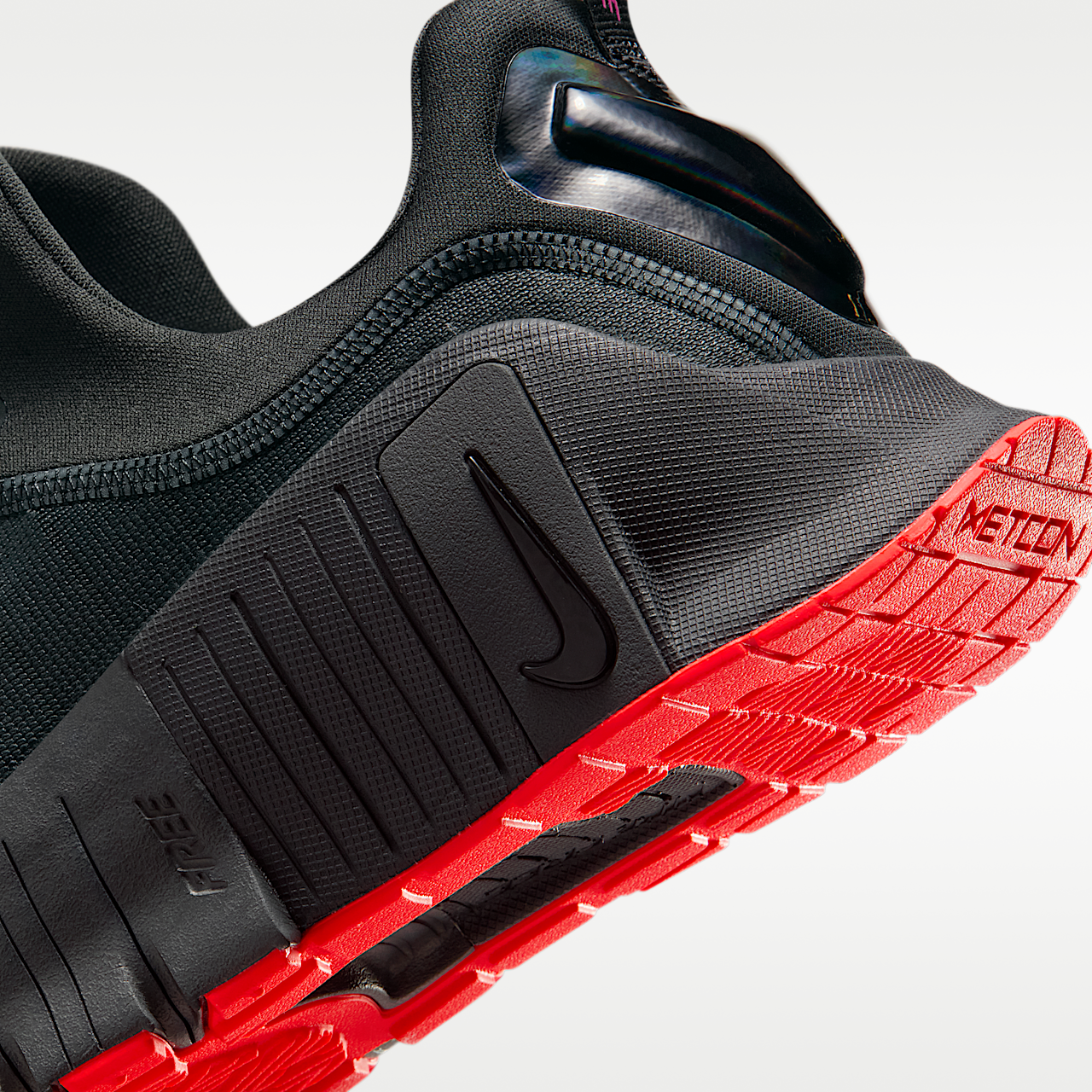 Nike Free sneaker Dark Smoke Grey/Bright Crimson/Zwart