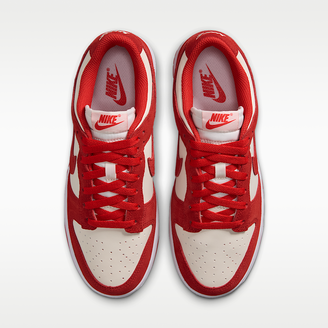 Nike Dunk Low sneaker Sail/Wit/Metallic Silver/Light Crimson