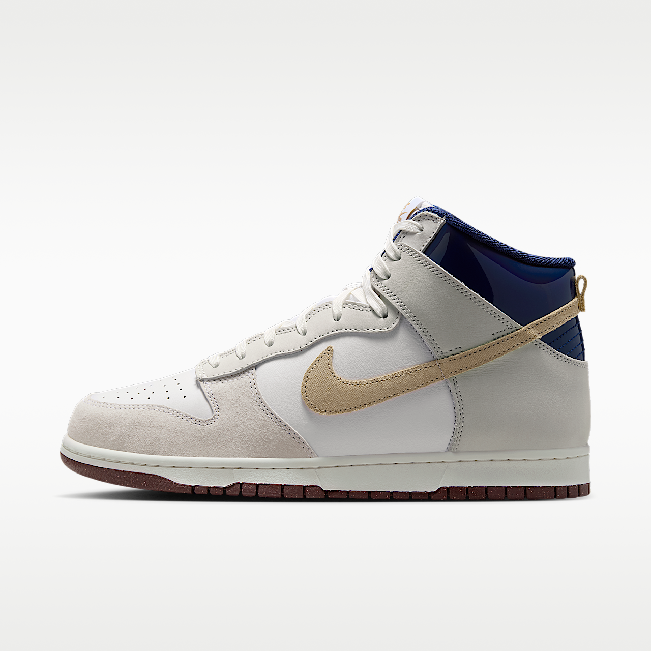 Nike Dunk High sneaker Wit/Sand Dune/Blue Void/Ivory