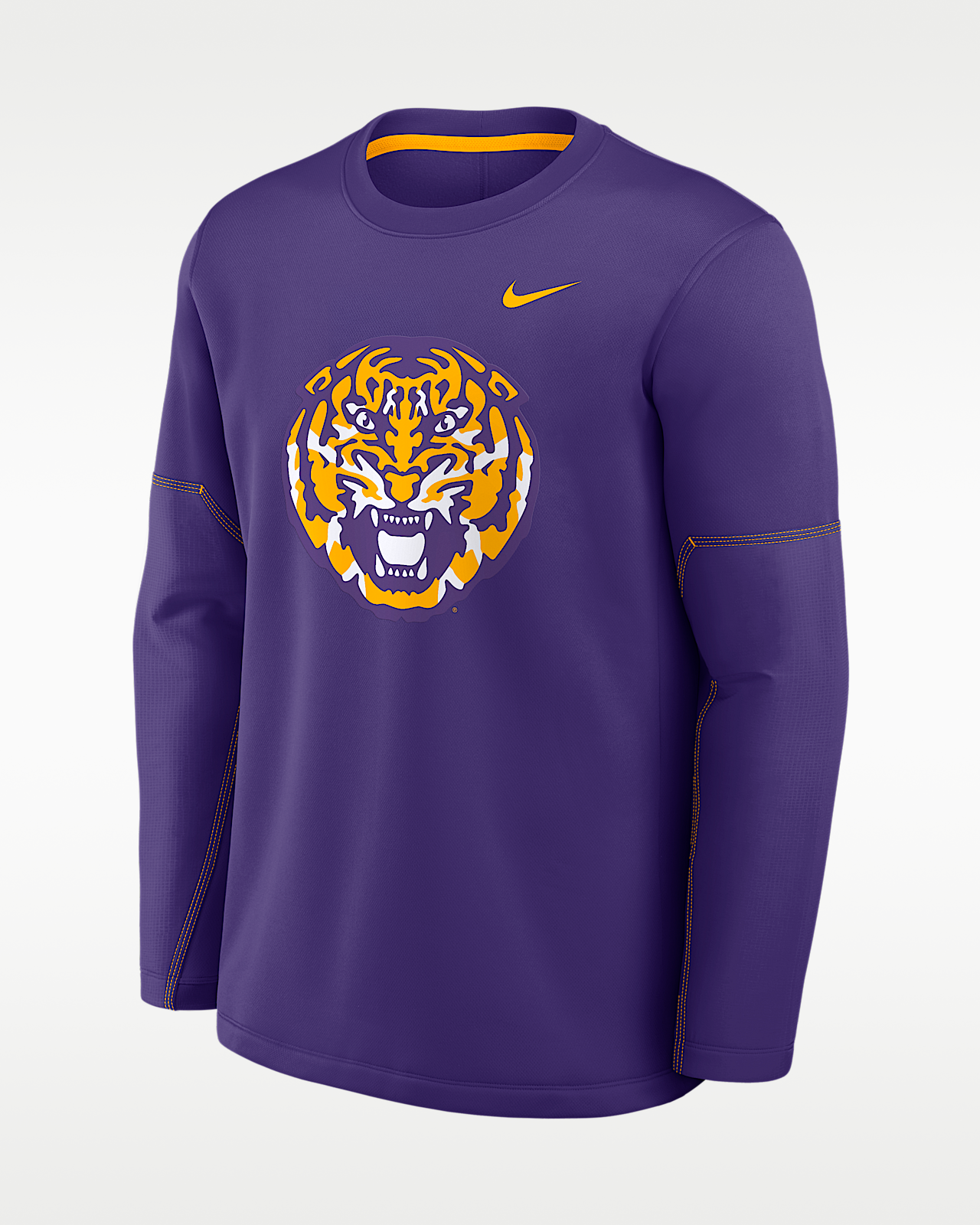 Мужская футболка LSU Sideline Coaches Nike Therma-FIT College Long-Sleeve