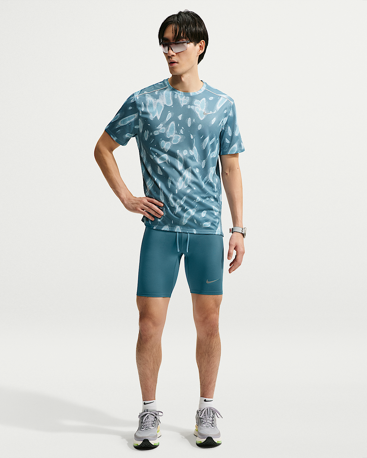 Мужские тайтсы Nike Fast Dri-FIT Brief-Lined 1/2-Length Tights для бега