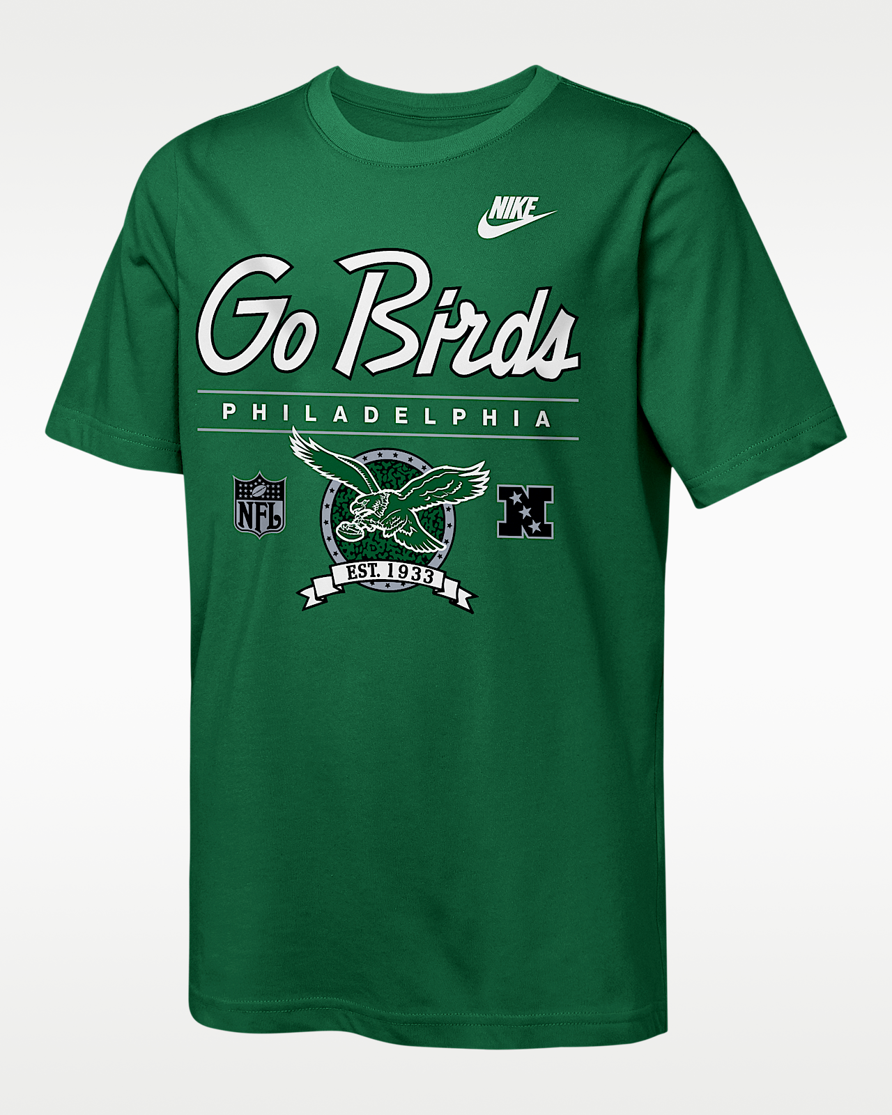 Детская футболка Philadelphia Eagles Rewind Hometown Slub Big Kids' Nike Dri-FIT NFL