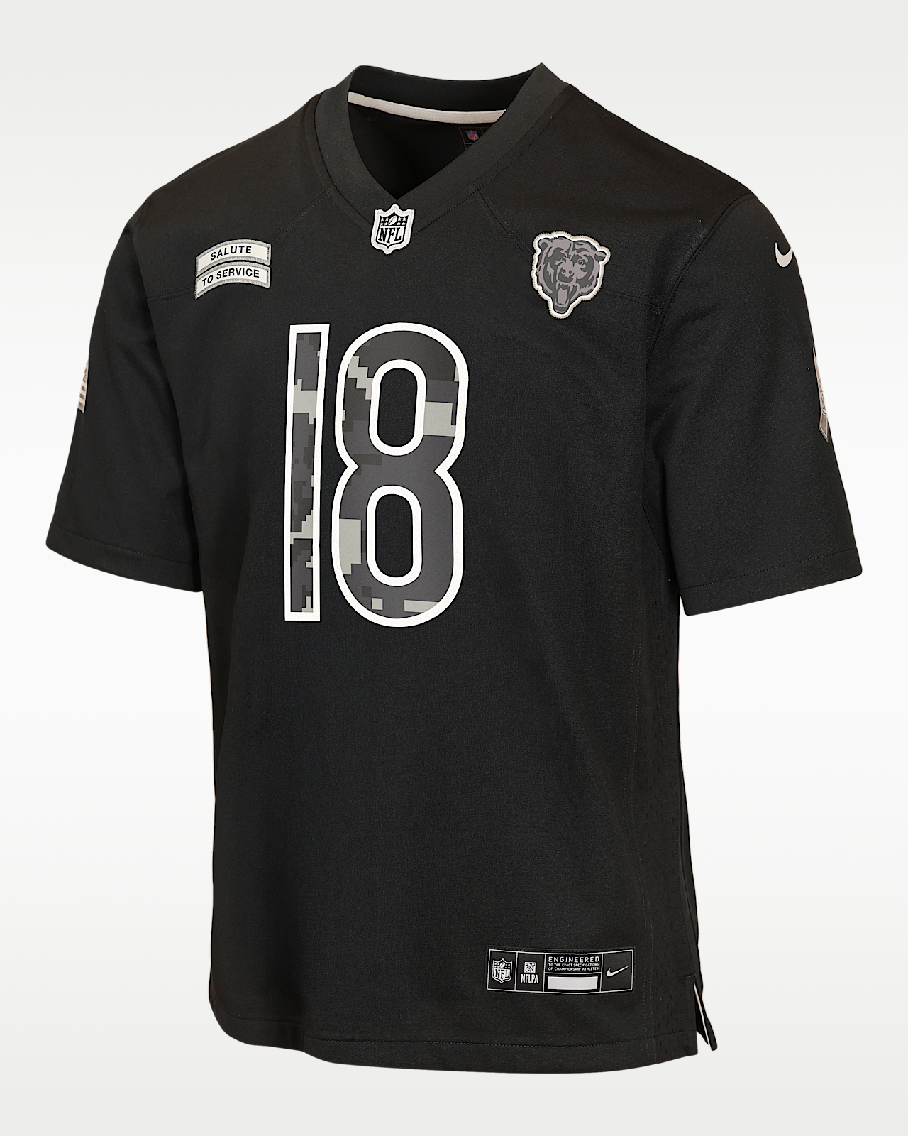 Детские джерси Caleb Williams Chicago Bears Salute to Service Big Kids' Nike NFL Game Jersey