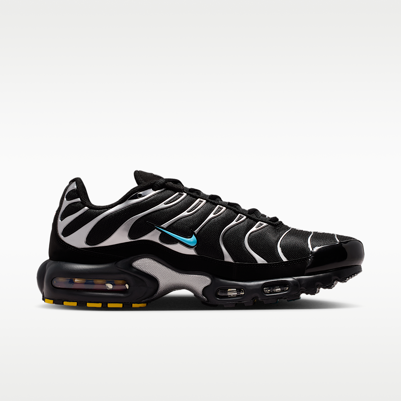 Nike Air Max Plus Premium sneaker Zwart/Chrome/Gamma Blue