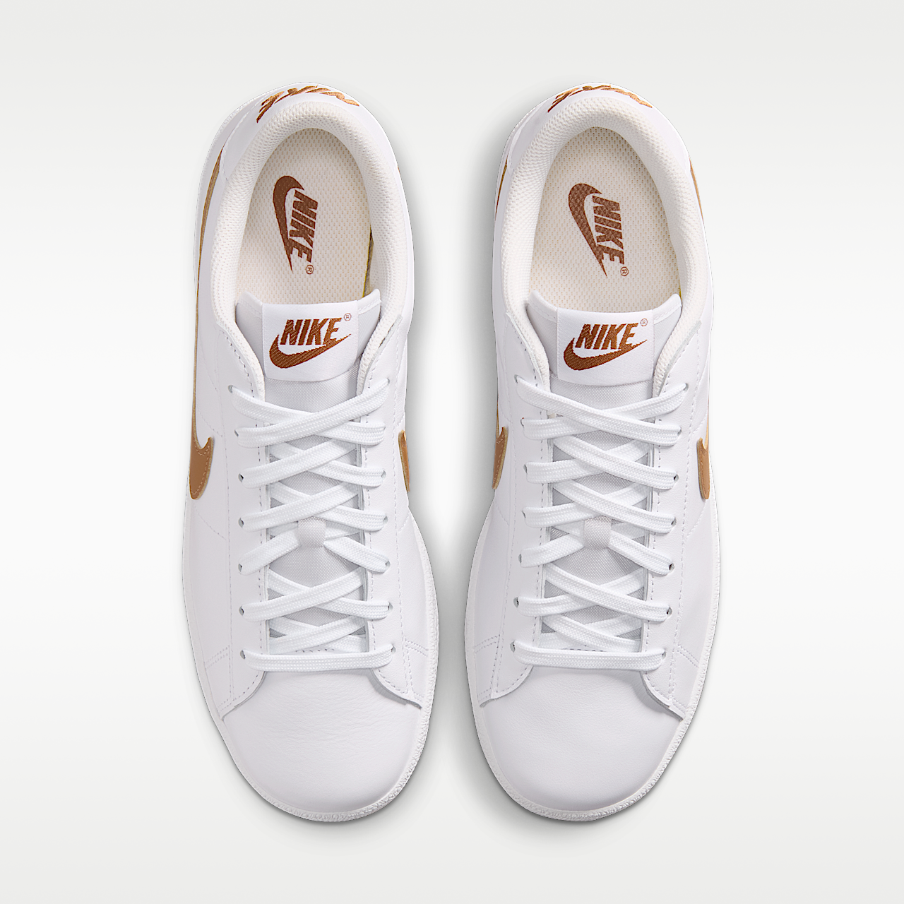 Nike  sneaker Wit/Wit/Light British Tan