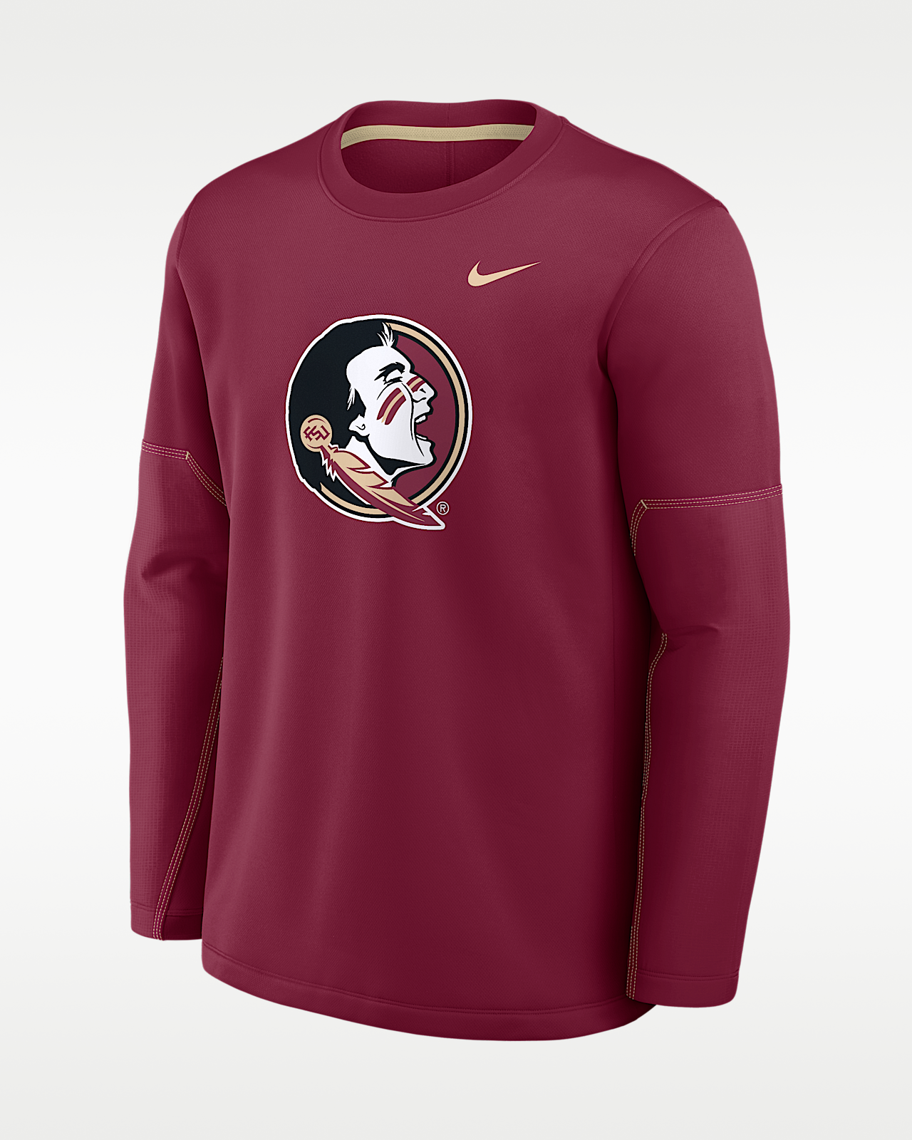 Мужская футболка Florida State Sideline Coaches Nike Therma-FIT College Long-Sleeve