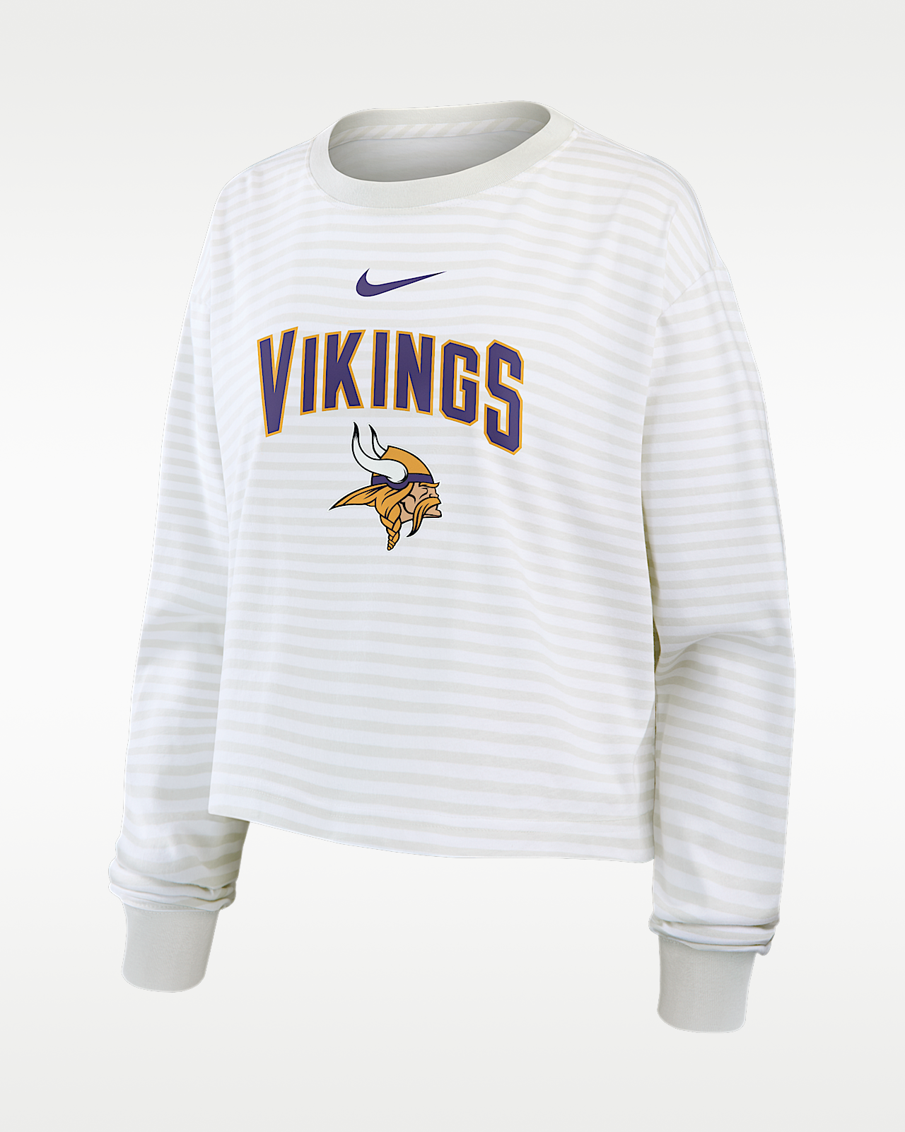 Женская футболка Minnesota Vikings Primetime Nike Cropped Long-Sleeve