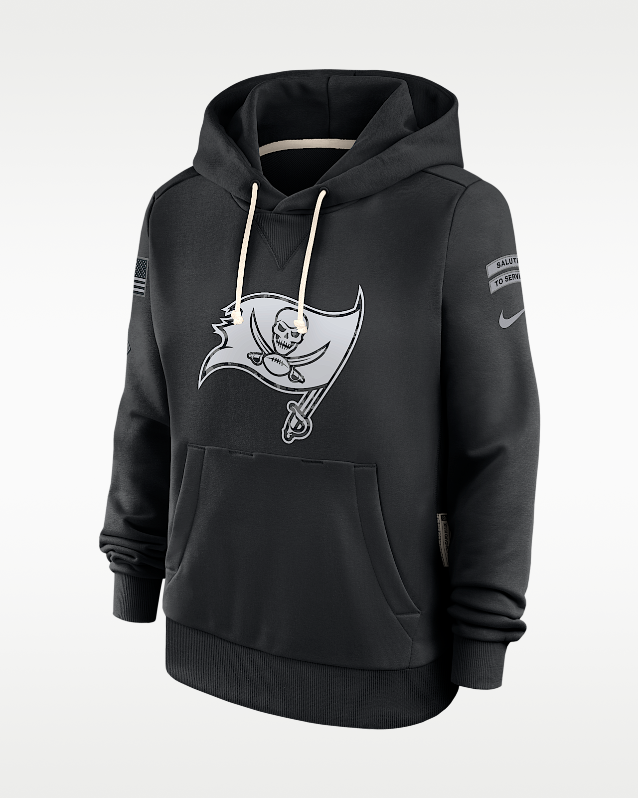 Женское худи Tampa Bay Buccaneers Salute to Service Sideline Nike Dri-FIT NFL Pullover Hoodie