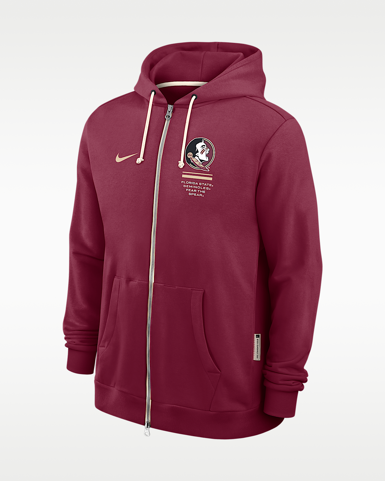 Мужское худи Florida State Sideline Standard Issue Nike Dri-FIT College Full-Zip Hoodie