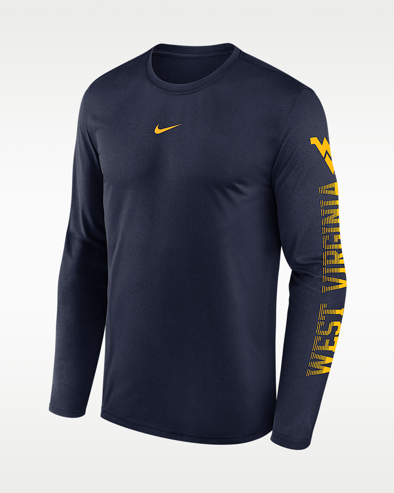 Мужская футболка West Virginia Primetime Stack Legend Nike Dri-FIT College Long-Sleeve
