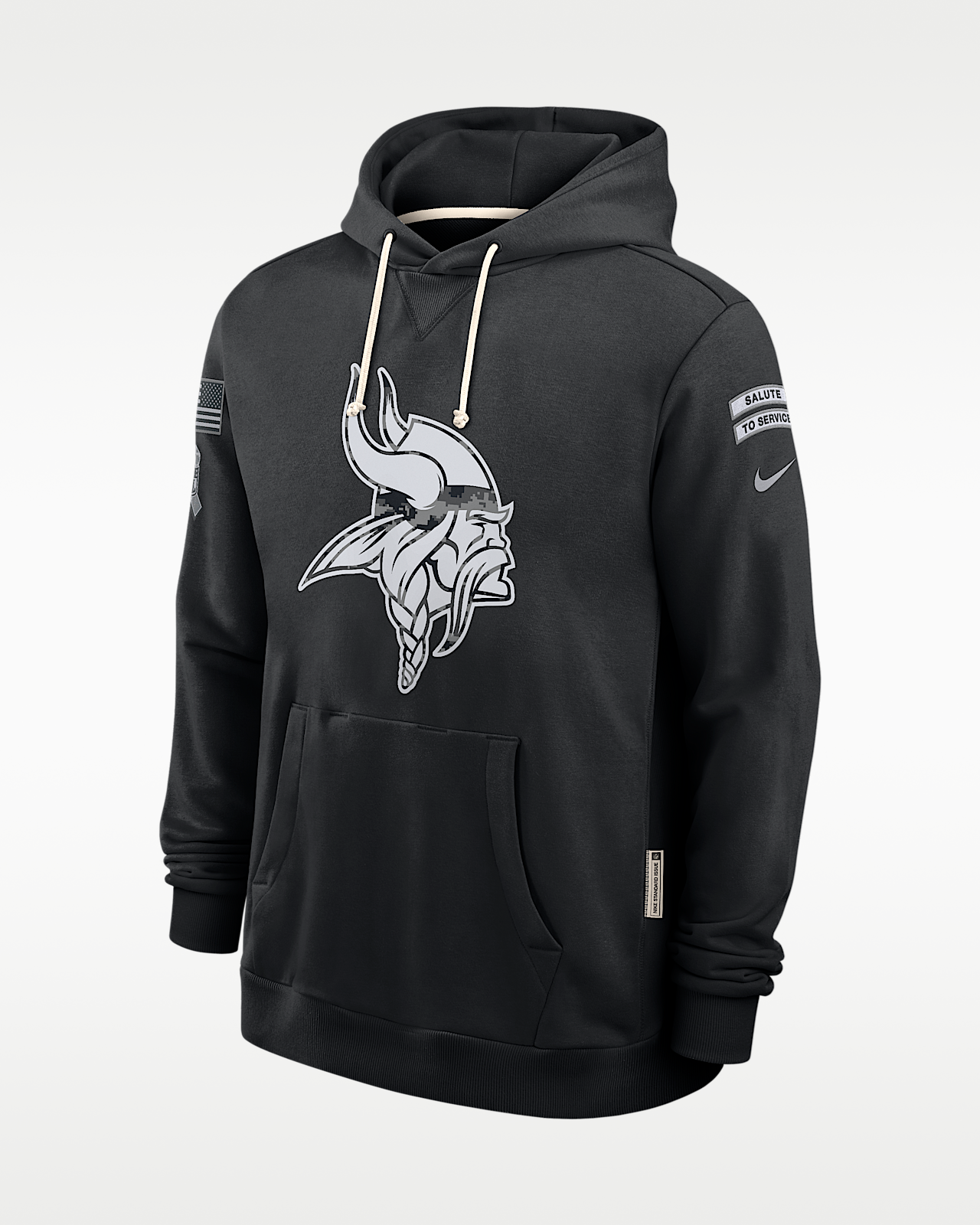Мужское худи Minnesota Vikings Salute to Service Sideline Nike Dri-FIT NFL Pullover Hoodie