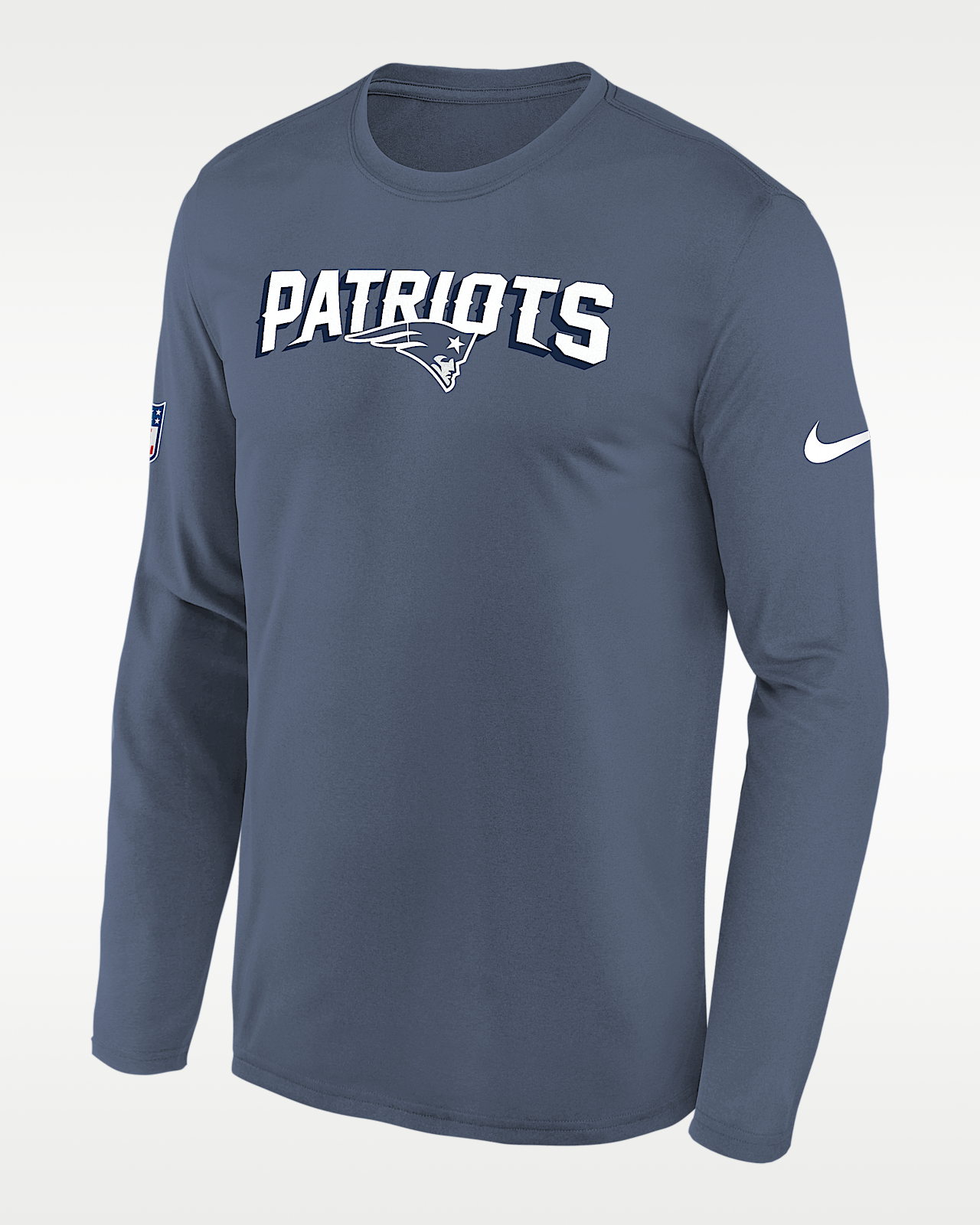 Детская футболка New England Patriots Rivalries Collection Sideline Legend Big Kids' Nike Dri-FIT NFL Long-Sleeve