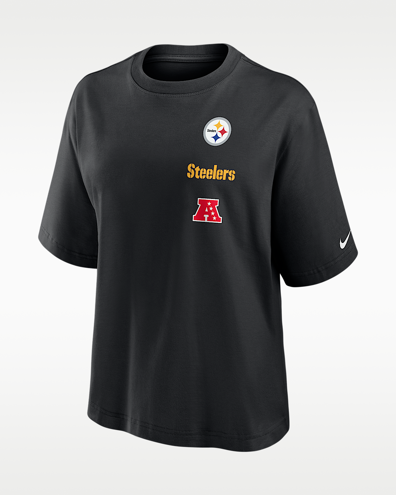 Женская футболка Pittsburgh Steelers Primetime Premium Essential Boxy Nike NFL