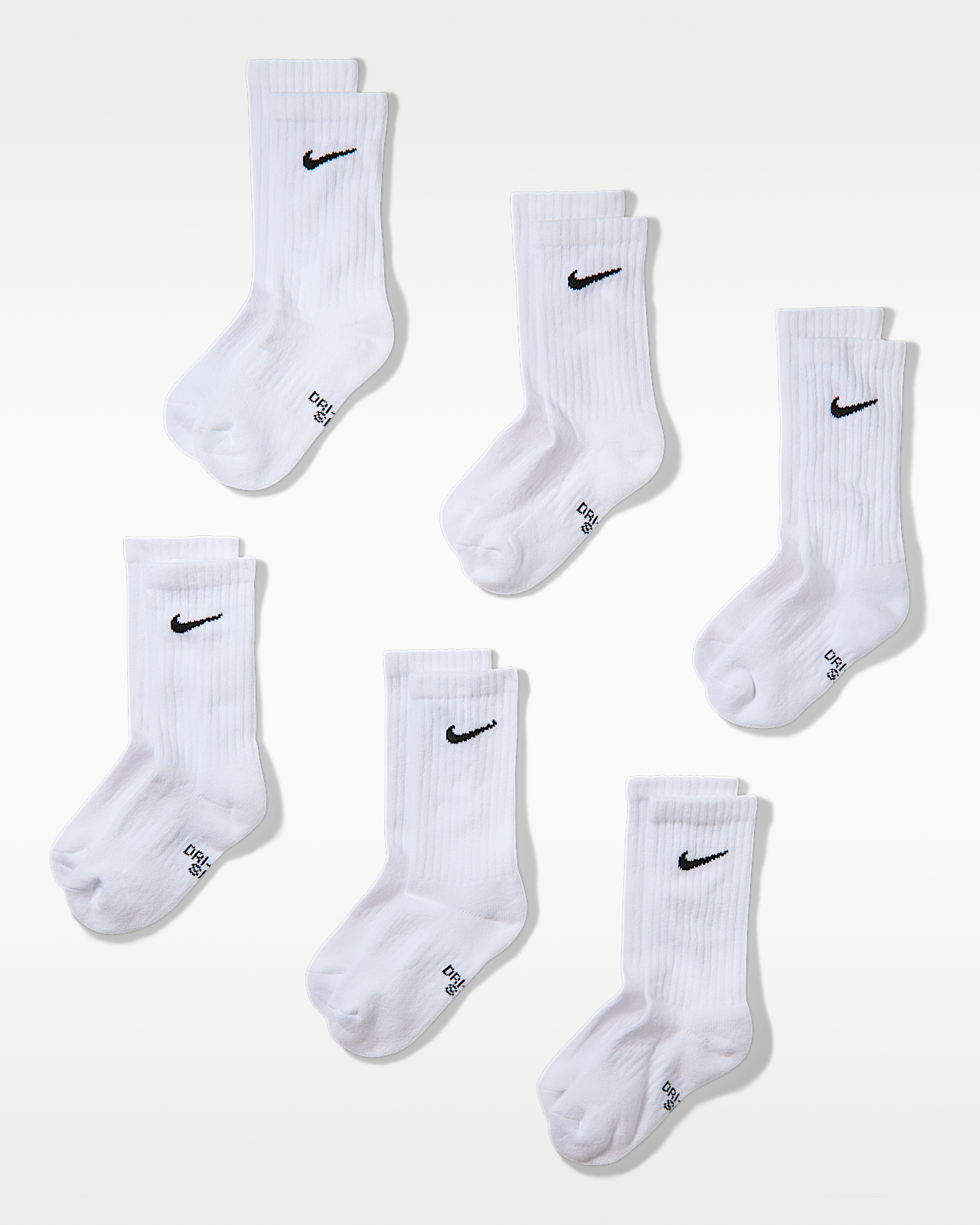 Детские носки Nike Everyday Kids' Cushioned Crew Socks (6 Pairs)