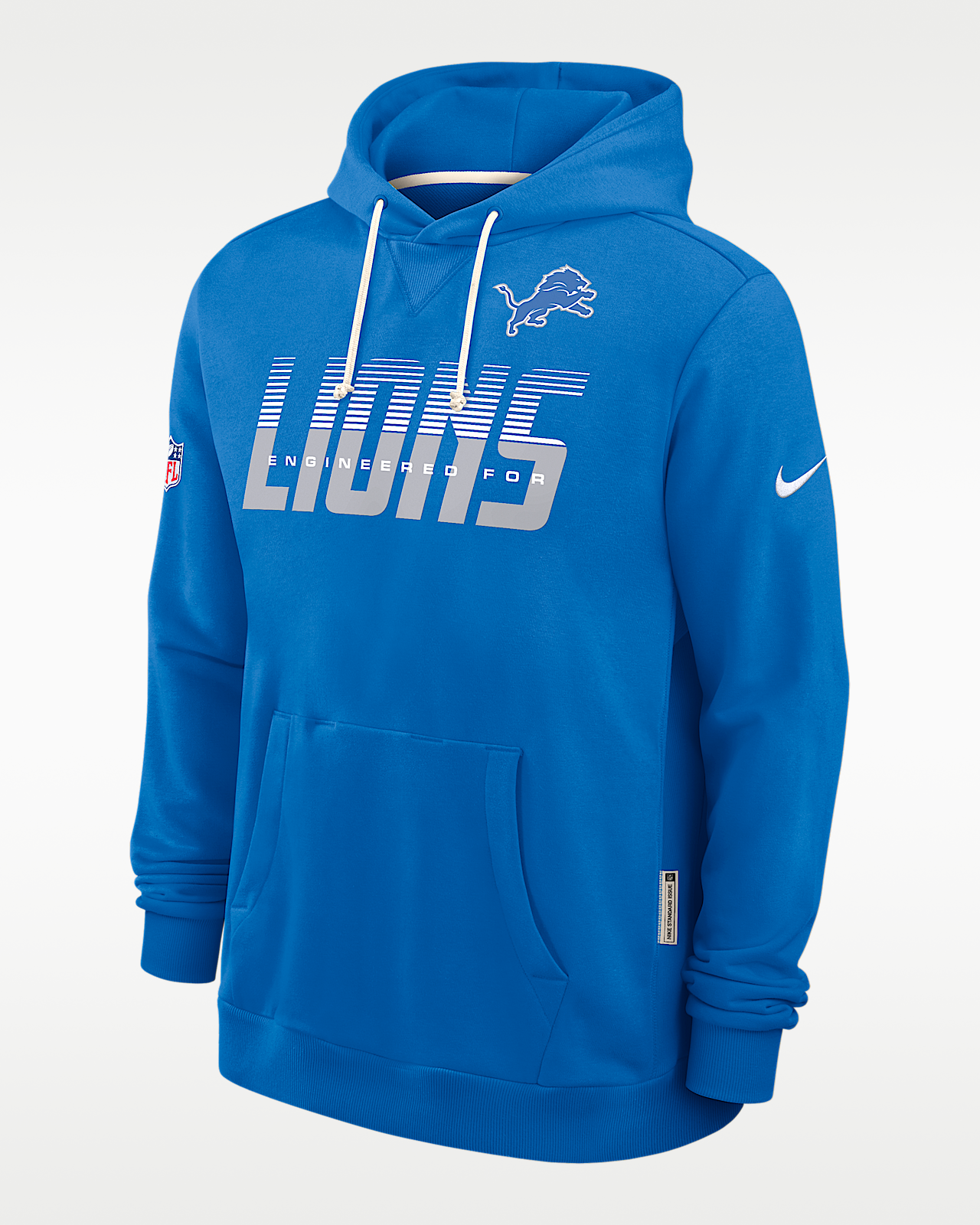 Мужское худи Detroit Lions Sideline Standard Issue Nike Dri-FIT NFL Pullover Hoodie