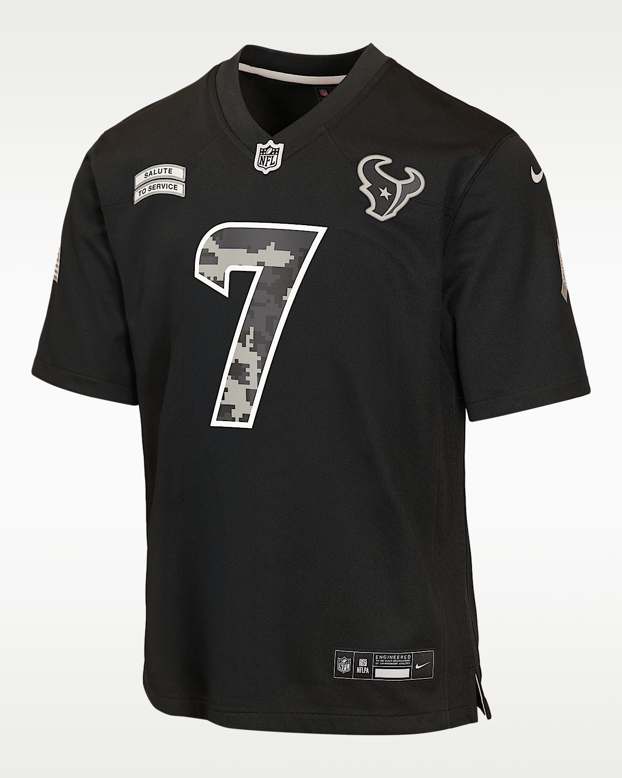 Детские джерси C.J. Stroud Houston Texans Salute to Service Big Kids' Nike NFL Game Jersey