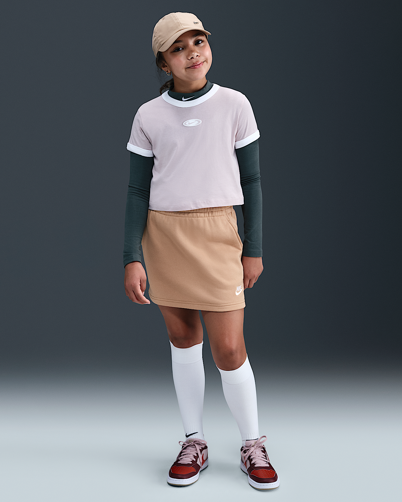 Детская юбка Nike Sportswear Club Big Kids' (Girls') French Terry Skirt
