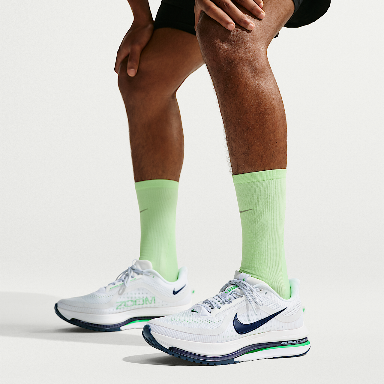 Nike Pegasus sneaker Wit/Midnight Navy/Green Spark