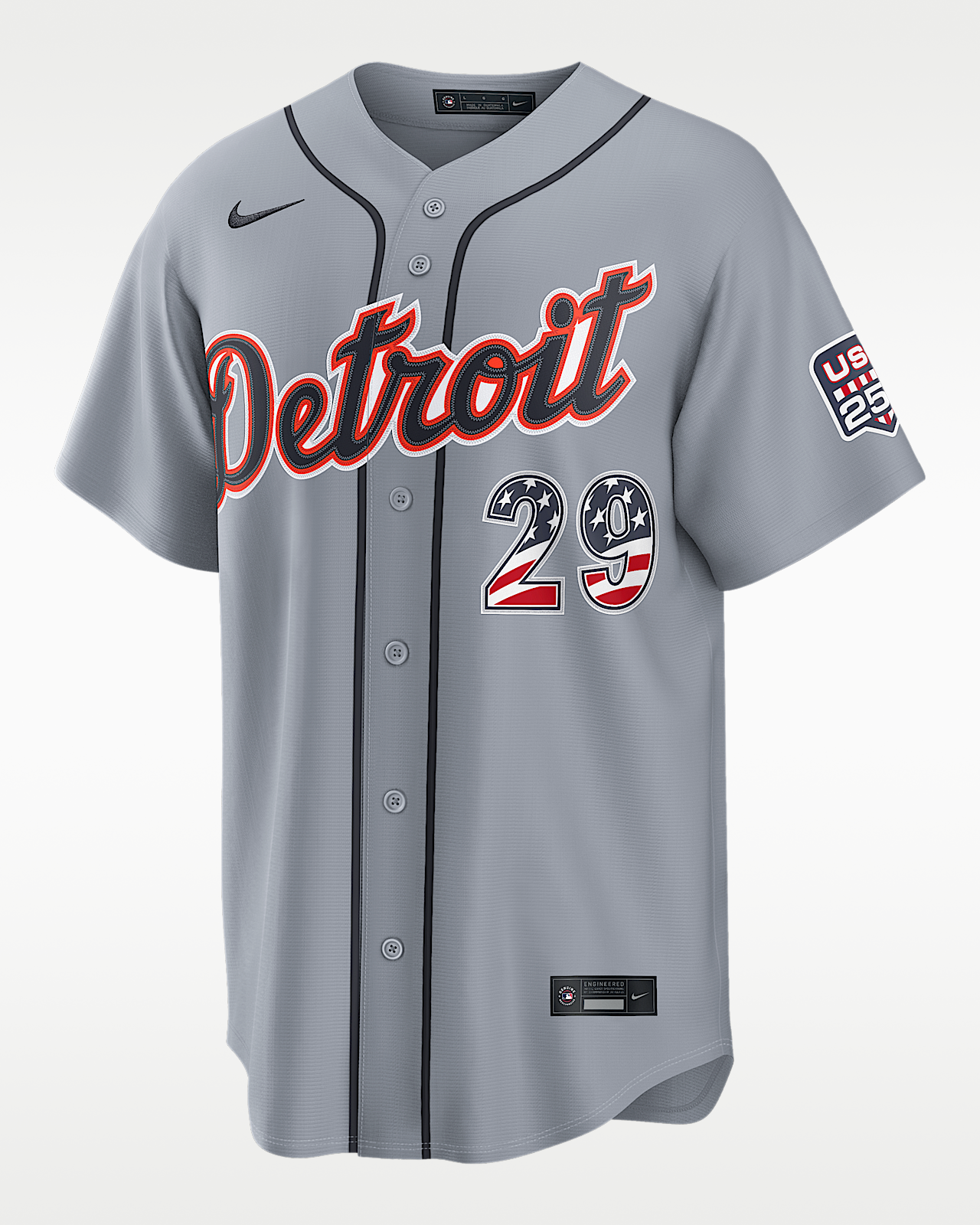 Мужские джерси Tarik Skubal Detroit Tigers USA 250 Nike MLB Stadium Jersey