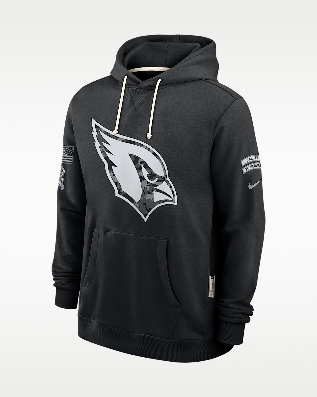 Мужское худи Arizona Cardinals Salute to Service Sideline Nike Dri-FIT NFL Pullover Hoodie