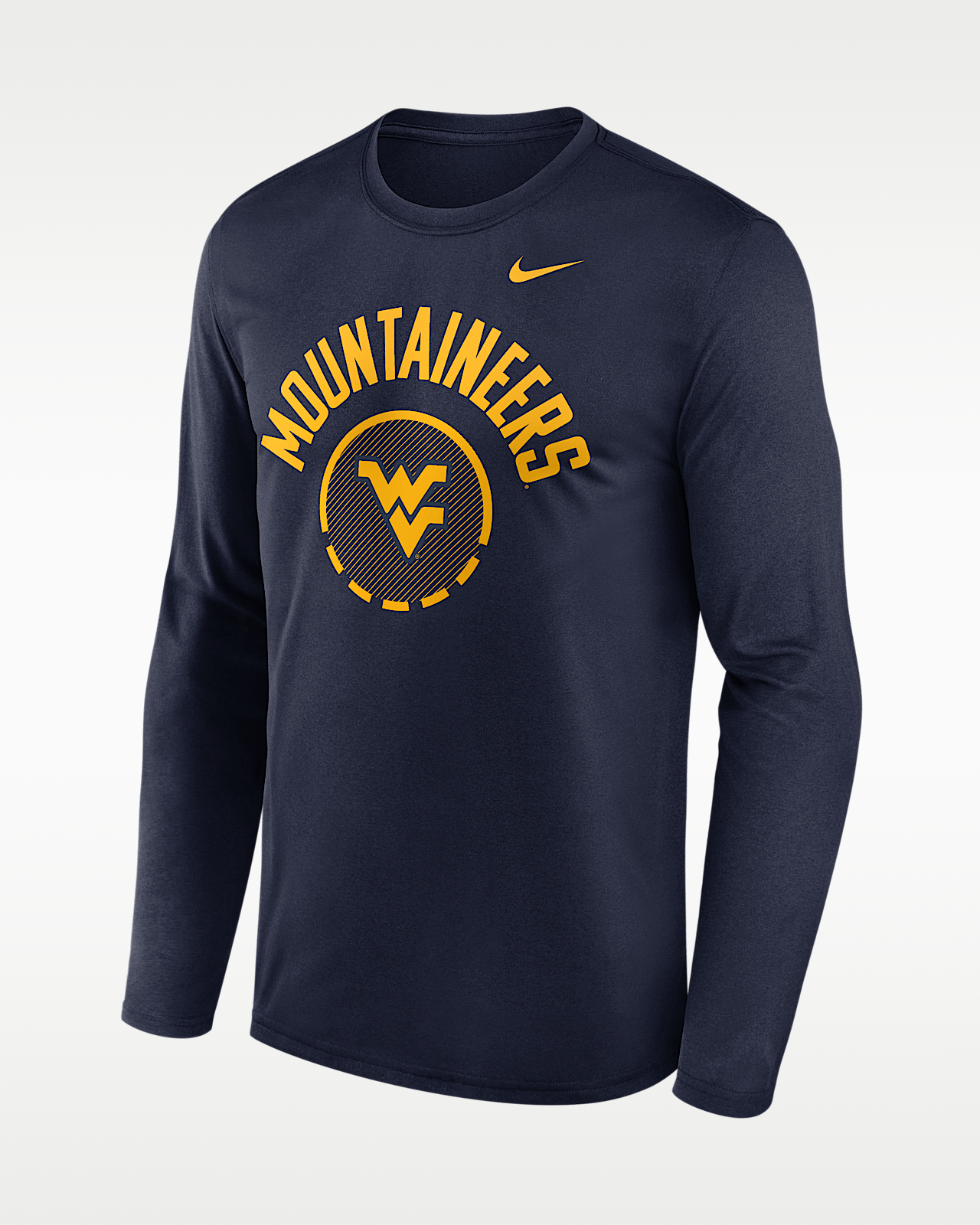 Мужская футболка West Virginia Courtside Nike Dri-FIT College Long-Sleeve